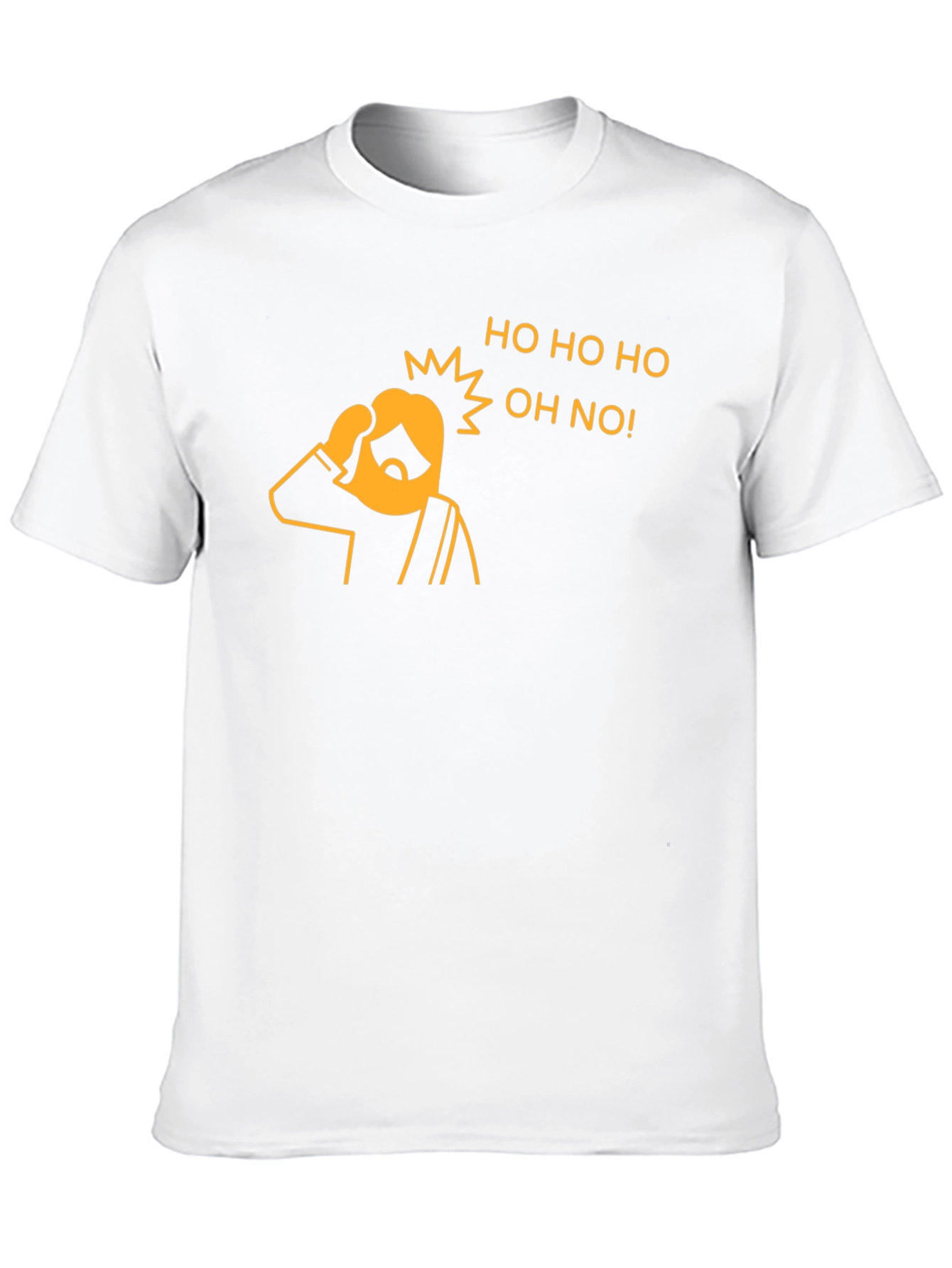 Black Funny Christmas 'Ho Ho Ho Oh No' Graphic T-Shirt view 10