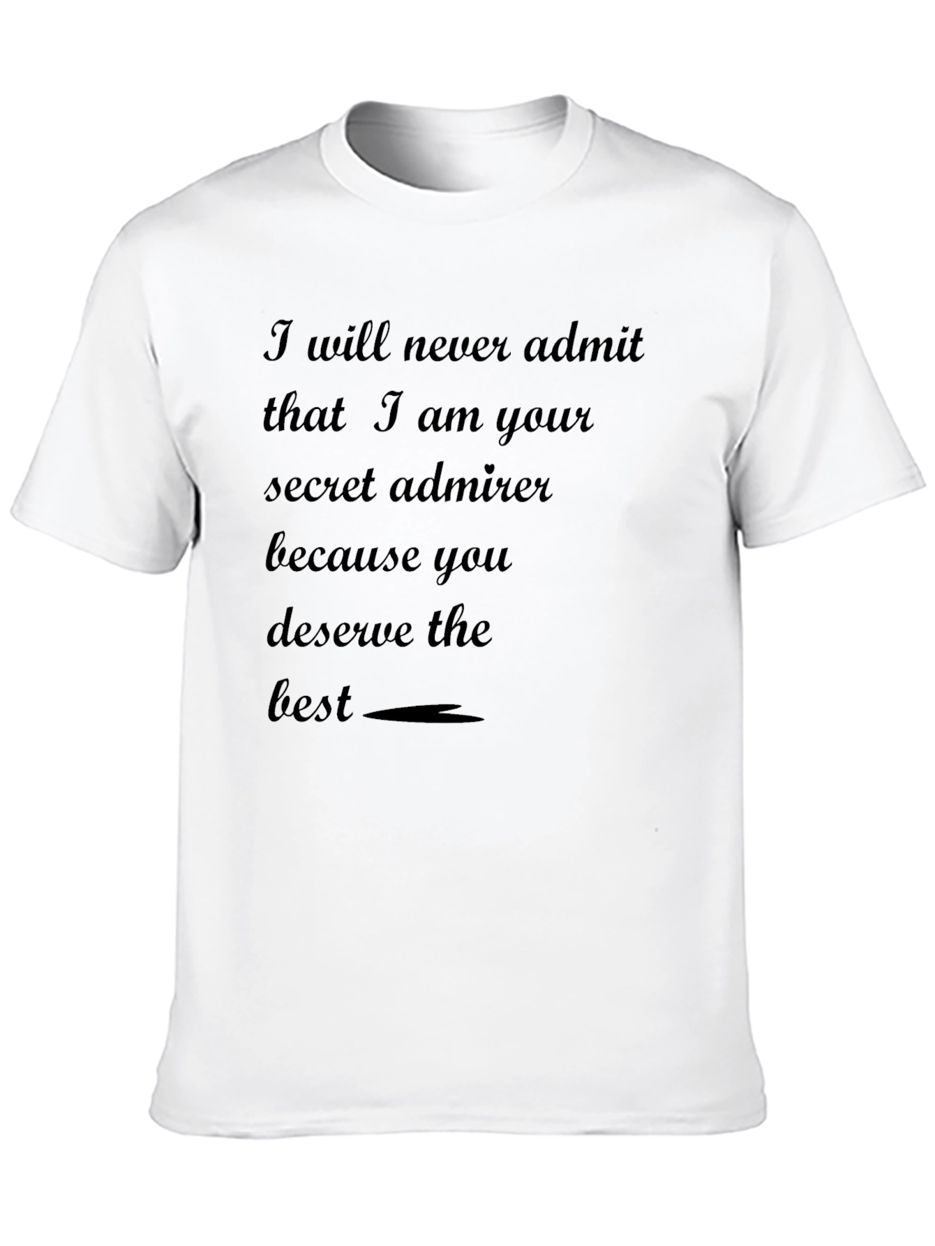 Black Secret Admirer Black T-Shirt - Unique Design view 10