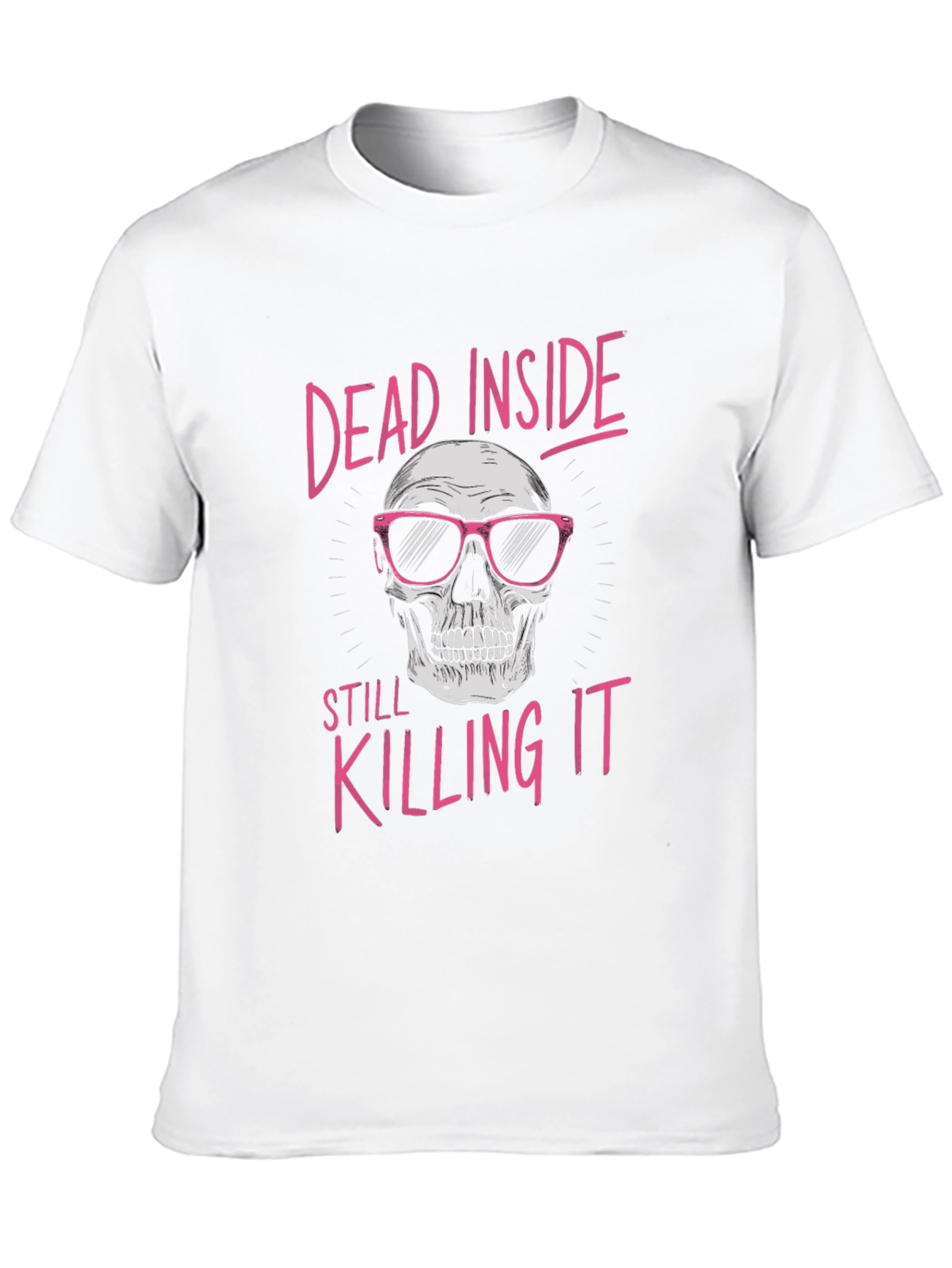 Black Dead Inside T-Shirt - Skull with Sunglasses Graphic Tee view 10