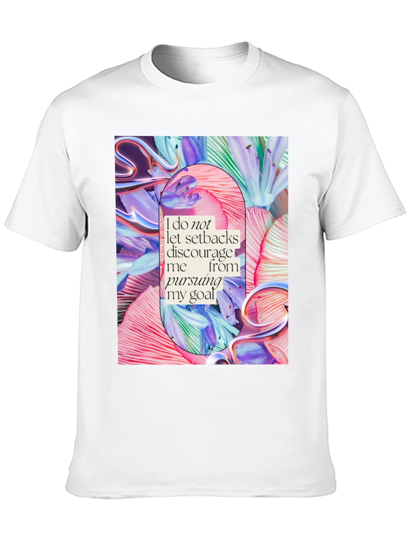 Black Motivational Graphic Tee: Pursue Your Goals view 10