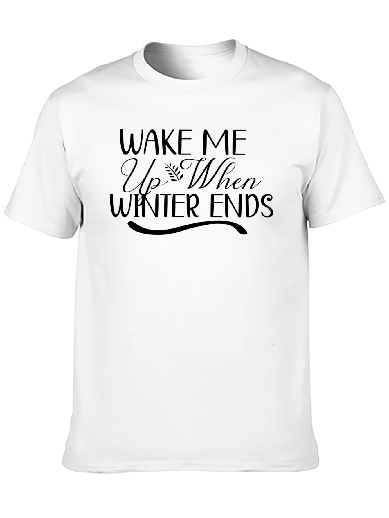 Black Wake Me Up When Winter Ends Graphic Tee view 10