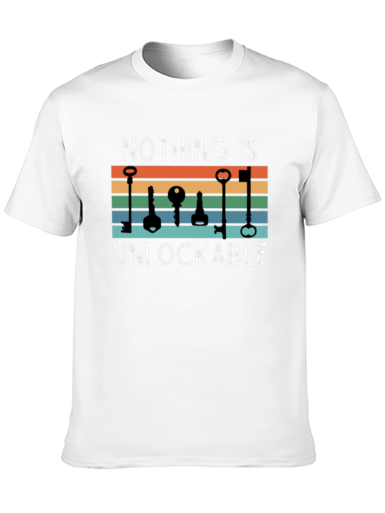 Black Unlockable T-Shirt - Novelty Graphic Tee view 10