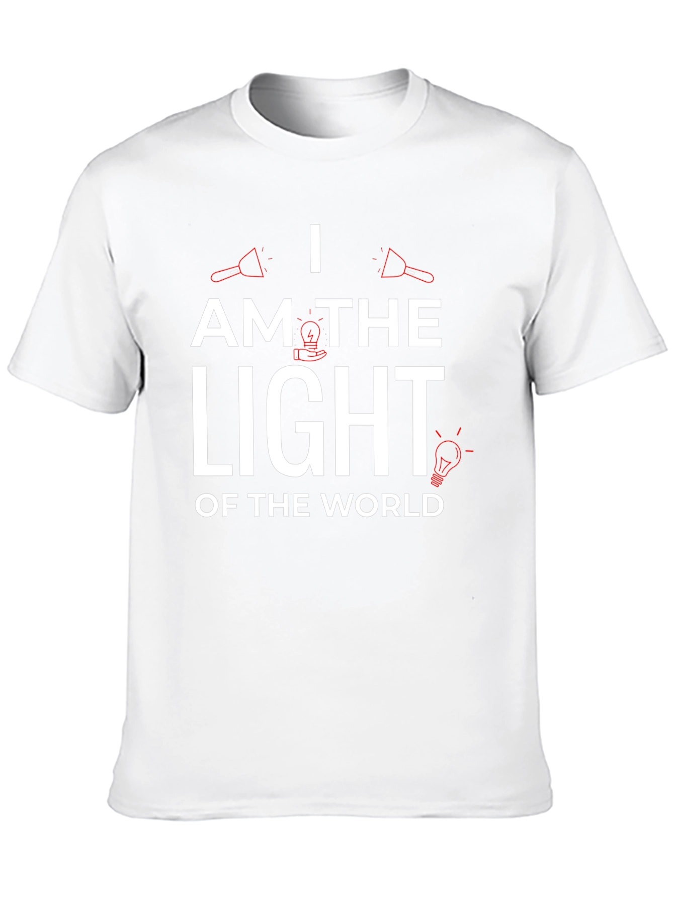 Black I am the Light Graphic Print T-Shirt view 10
