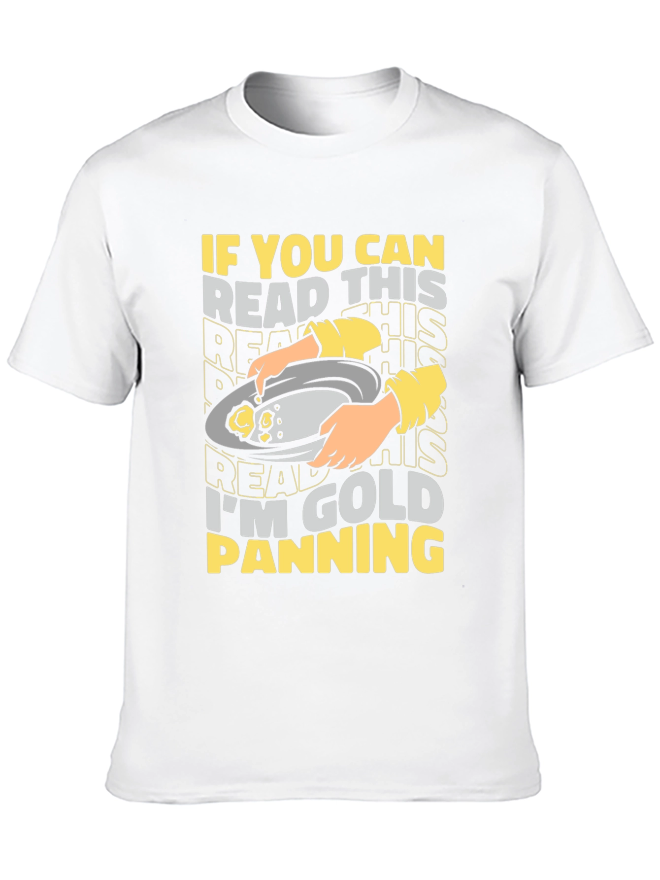 Black Gold Panning T-Shirt - Humorous Mining Tee view 10