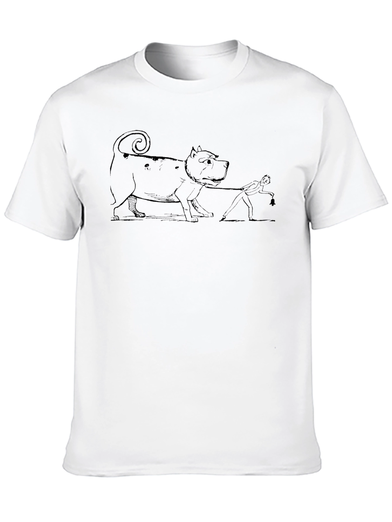 Black Funny Dog Walking T-Shirt - Unique Graphic Tee view 10