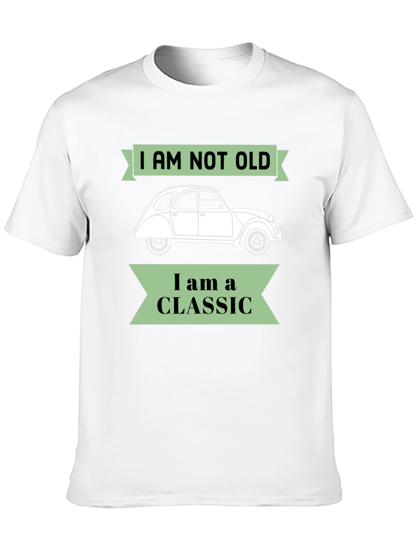 Black Classic Car T-Shirt - I Am Not Old I am a Classic view 10