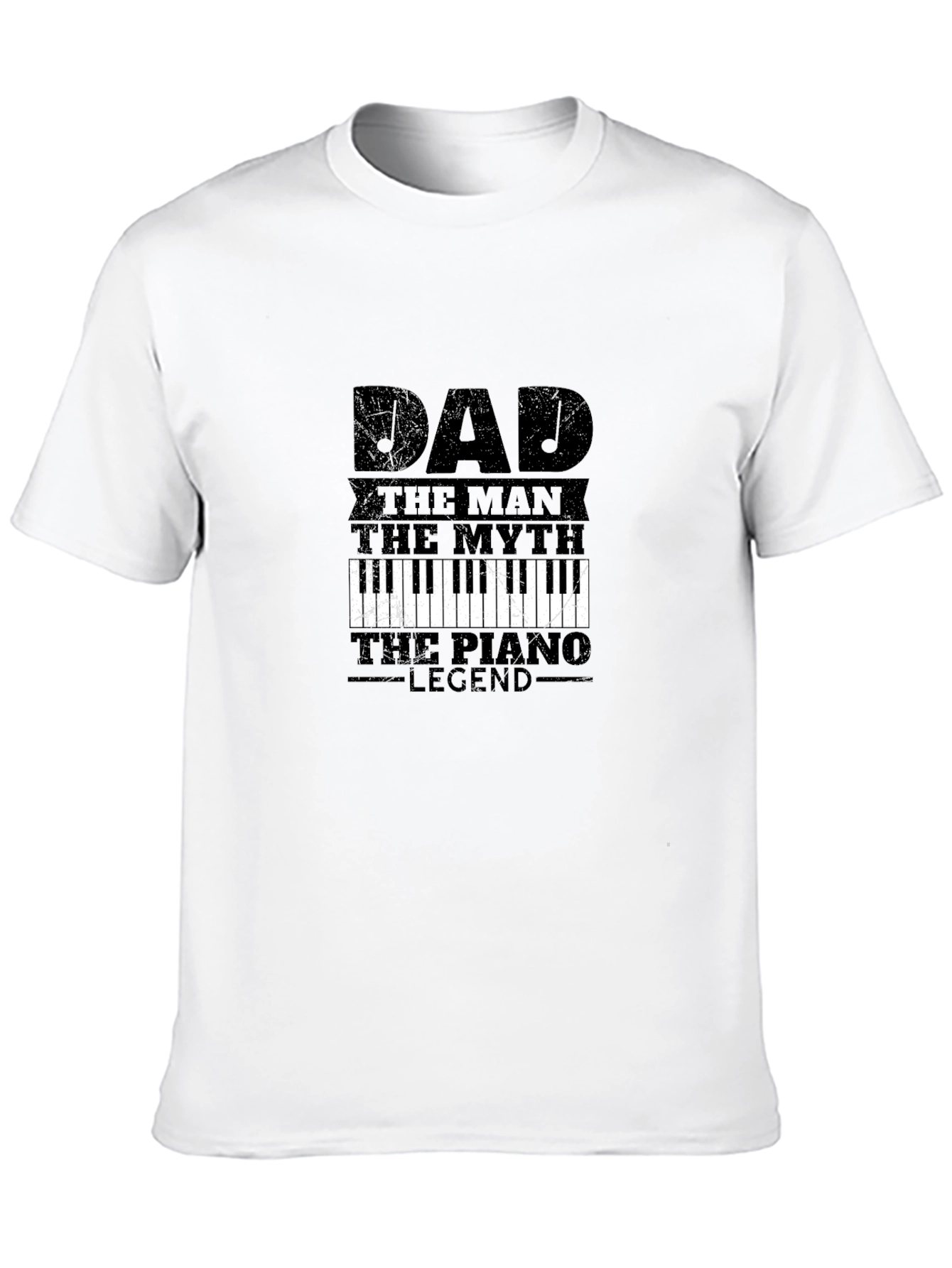 Black Dad Piano Legend T-Shirt - Father's Day view 10