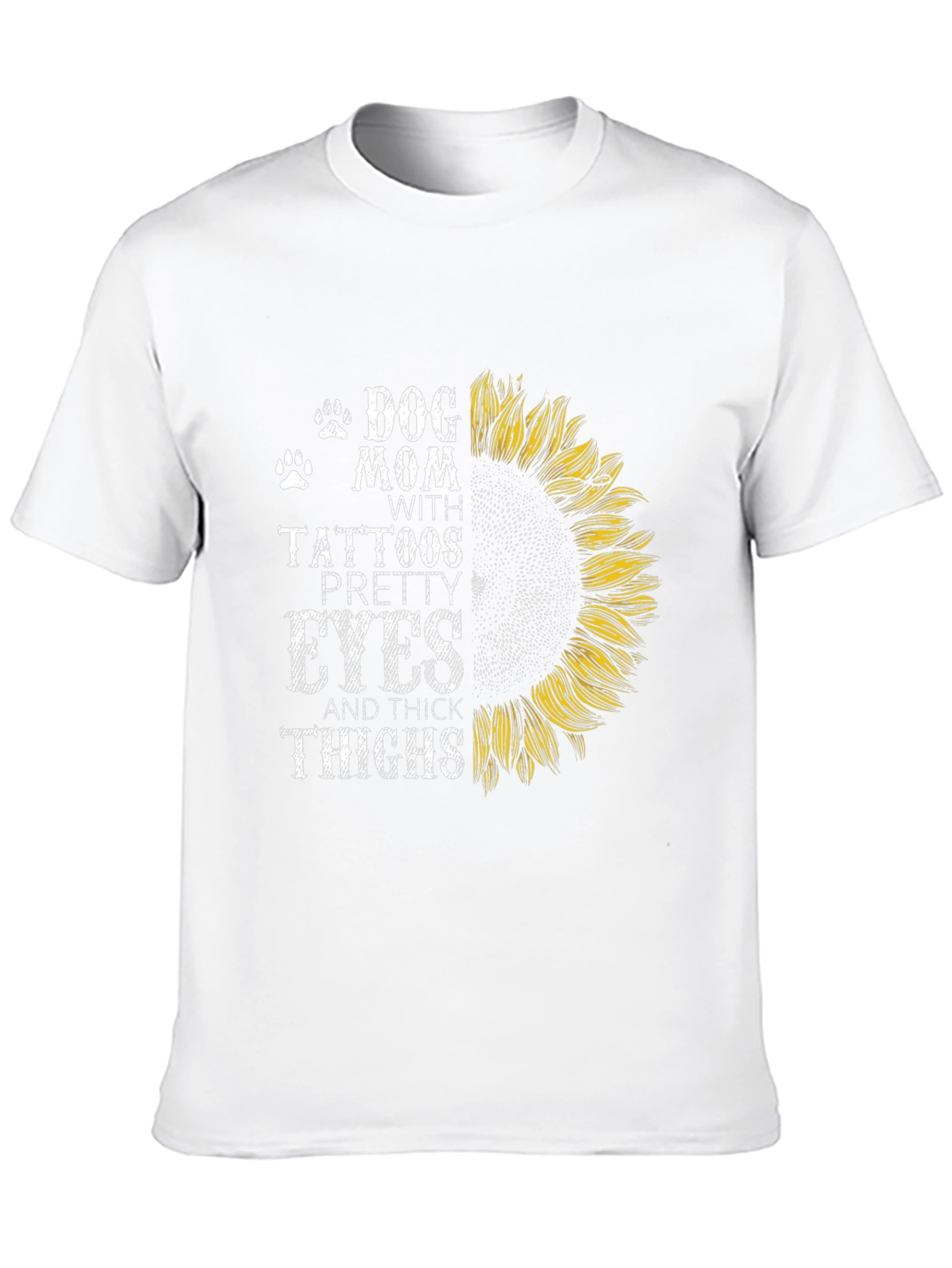Black Dog Mom Tattoo Sunflower Graphic T-Shirt view 10