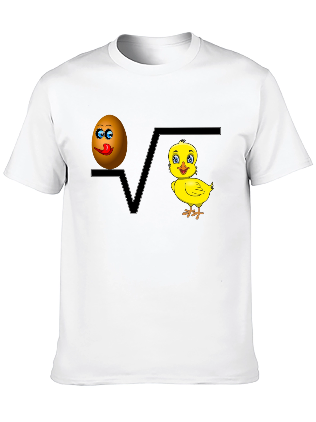 Black Egg Plus Chick Equals Fun Tee view 10