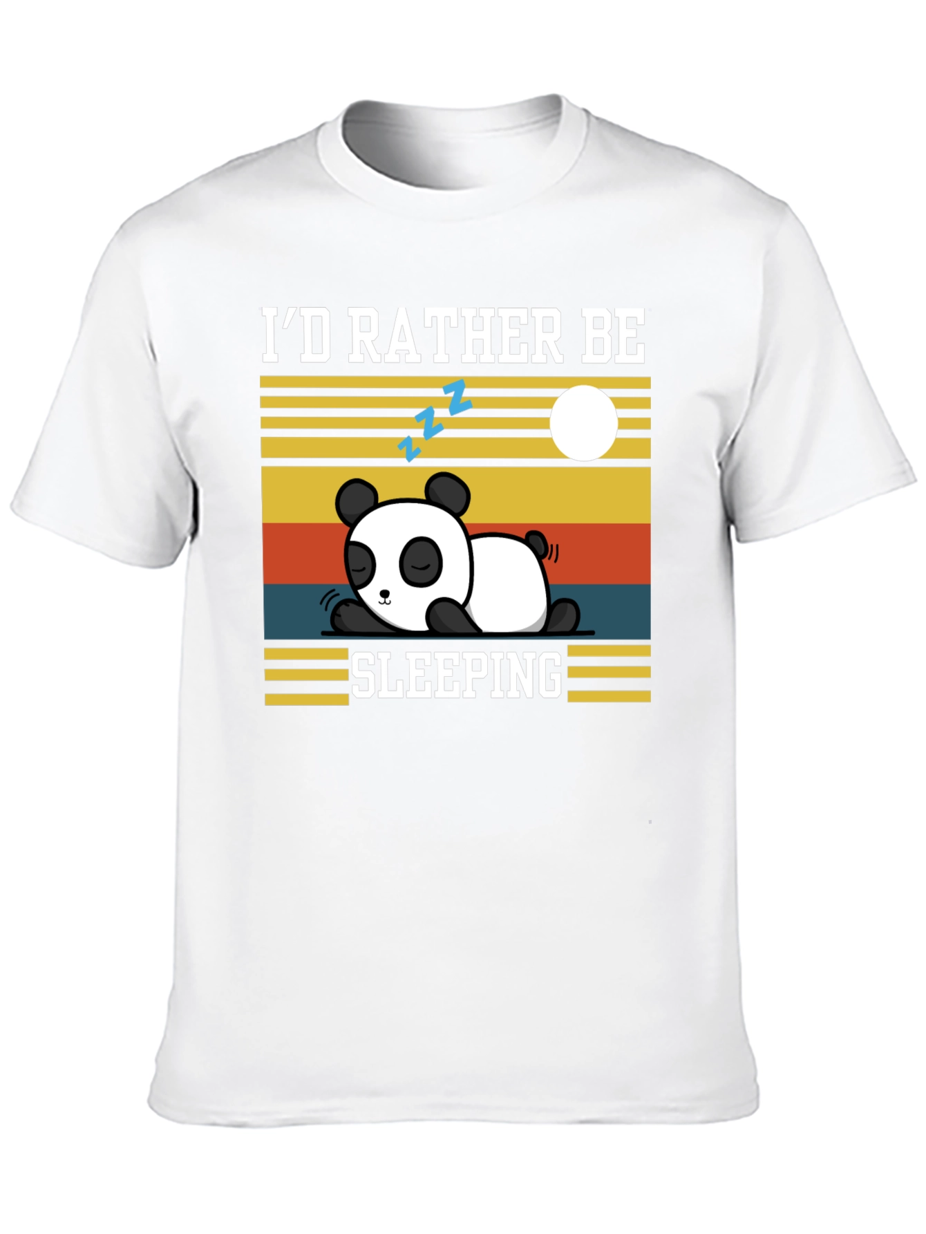 Black I'd Rather Be Sleeping Panda T-Shirt view 10