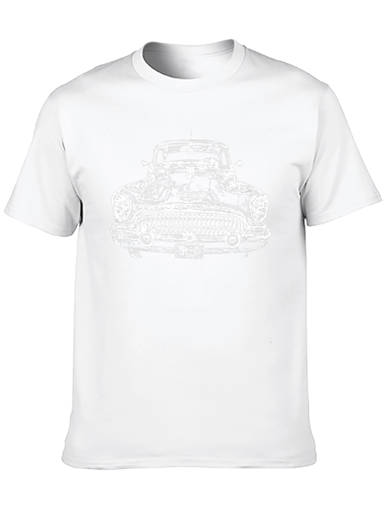 Black Classic Car Graphic Tee - Black Vintage Style Shirt view 10