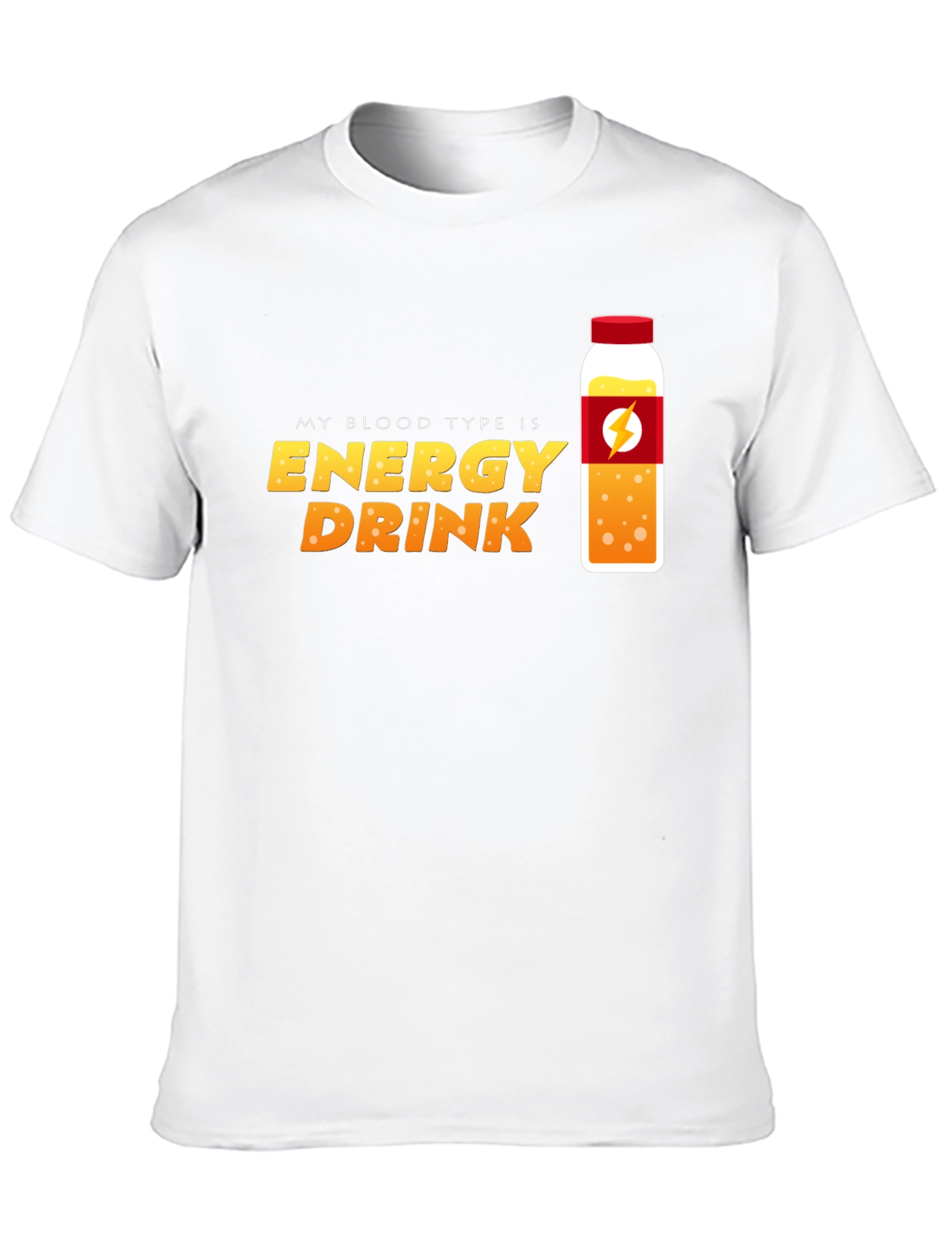 Black Energy Drink Blood Type T-Shirt - Novelty Graphic Tee view 10