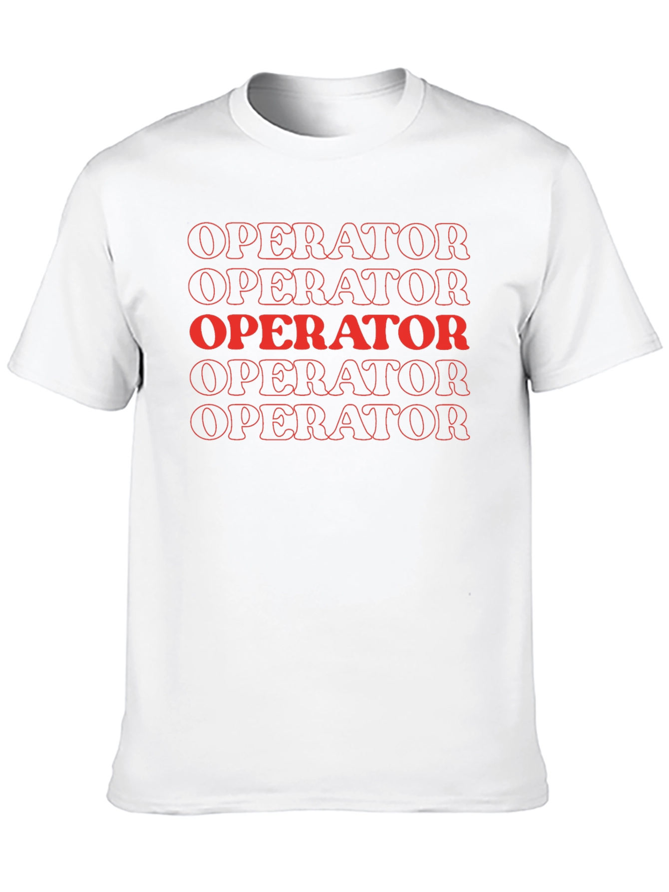 Black Operator Graphic Tee - Bold Red Print on Black view 10