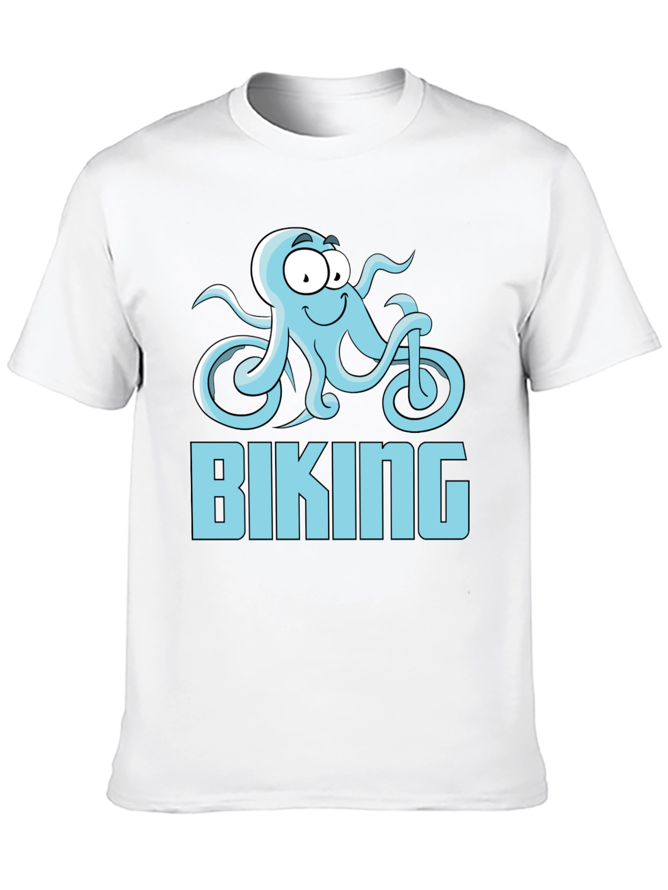 Black Octopus Biking Graphic Tee - Black Cotton T-Shirt view 10