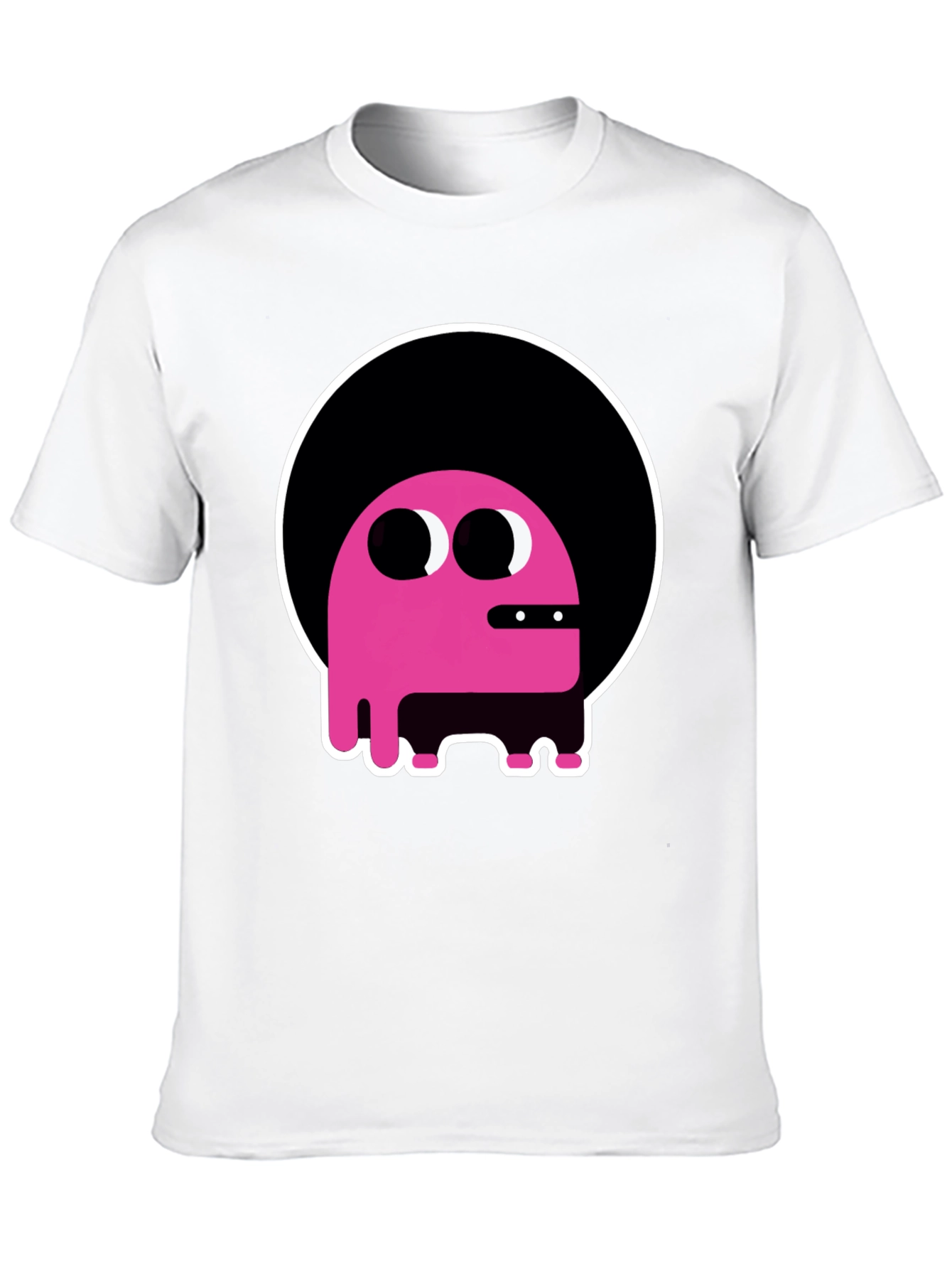 Black Funky Pink Monster Graphic T-Shirt view 10