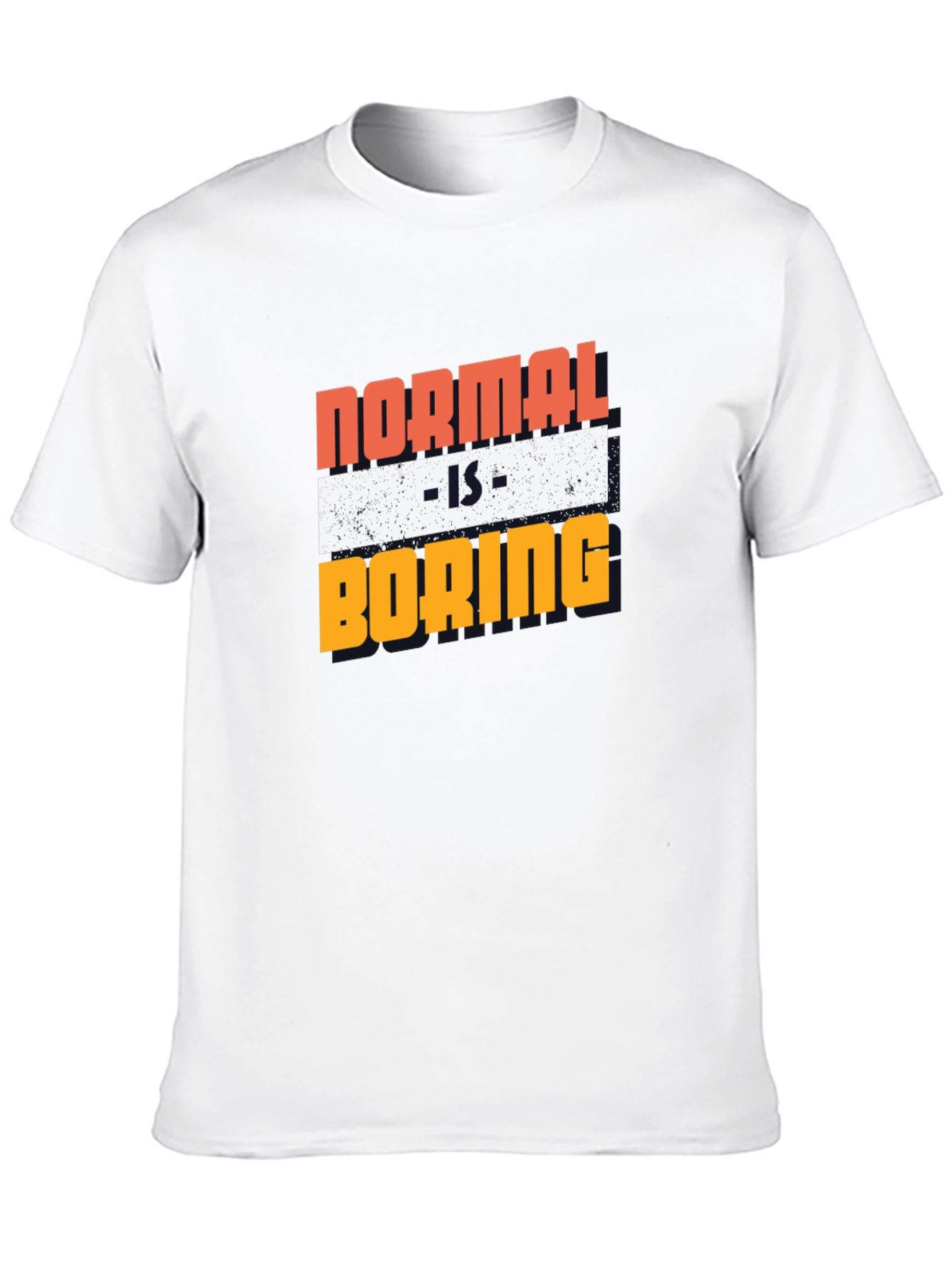 Black Normal is Boring Graphic Tee - Men's Black T-Shirt view 10