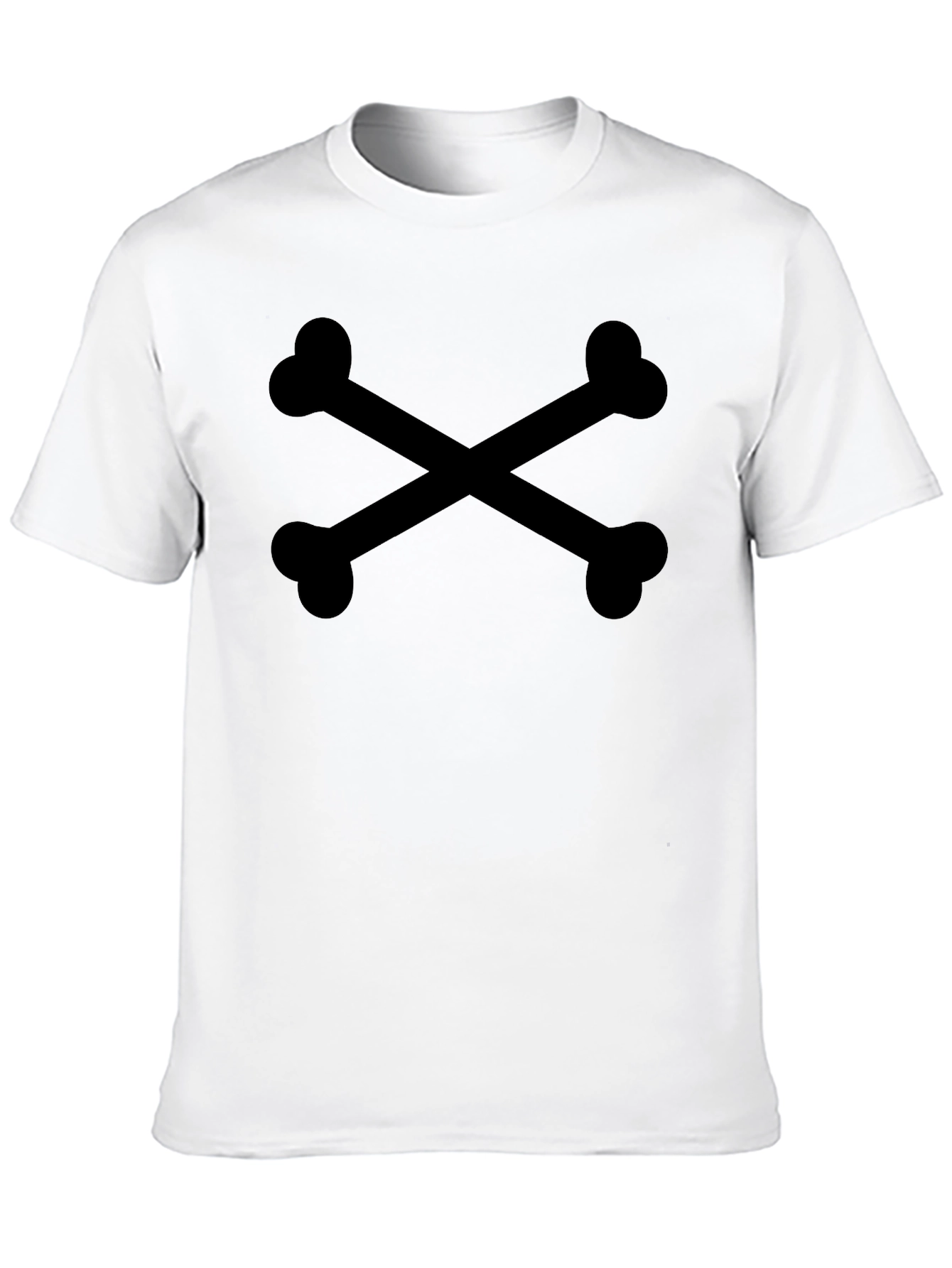 Black Crossbones Graphic Tee - Black Casual Shirt view 10