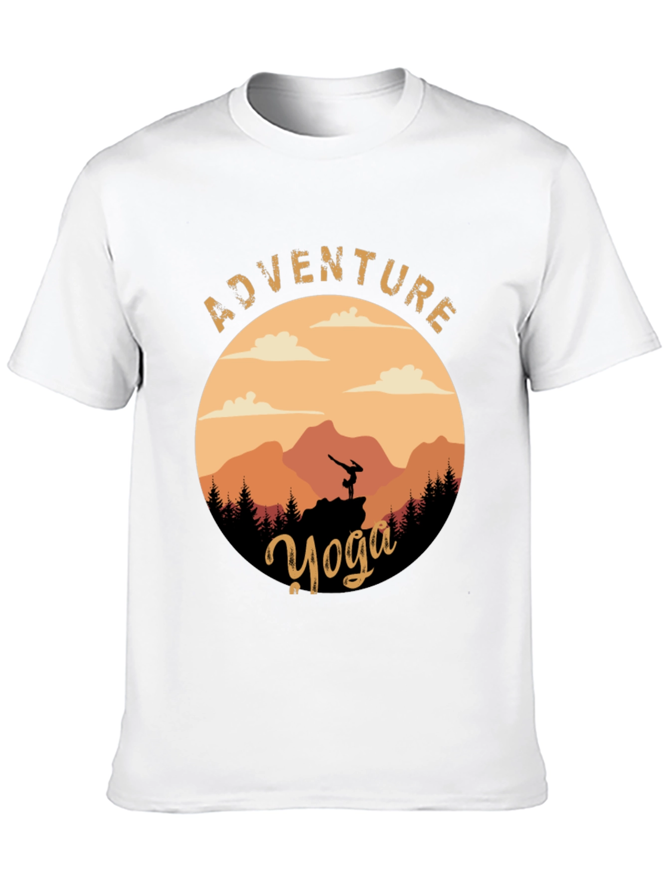 Black Adventure Yoga Graphic Tee - Nature & Fitness view 10