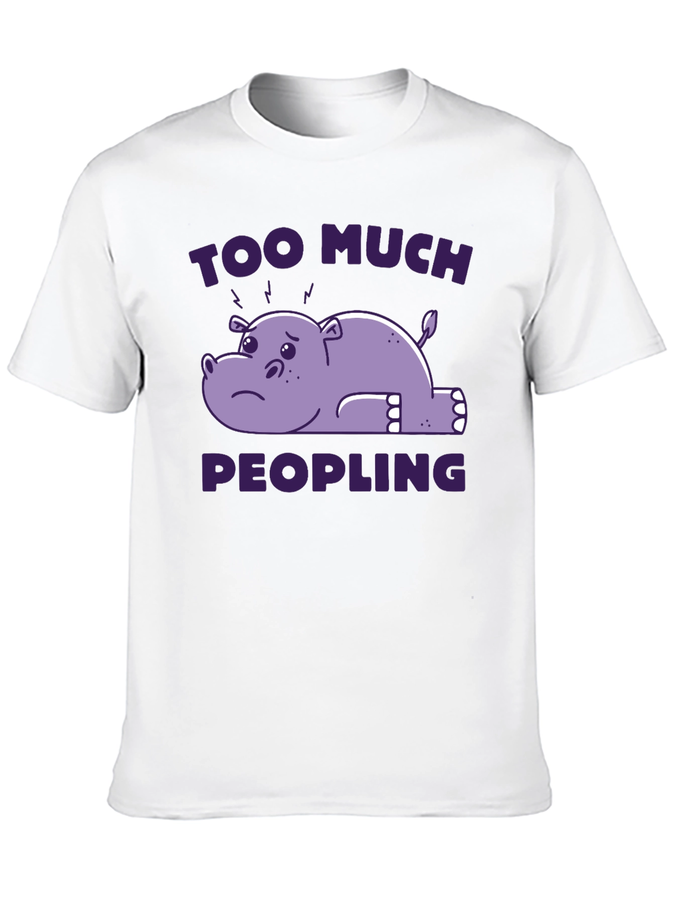 Black Too Much Peopling T-Shirt - Introvert Humor Tee view 10
