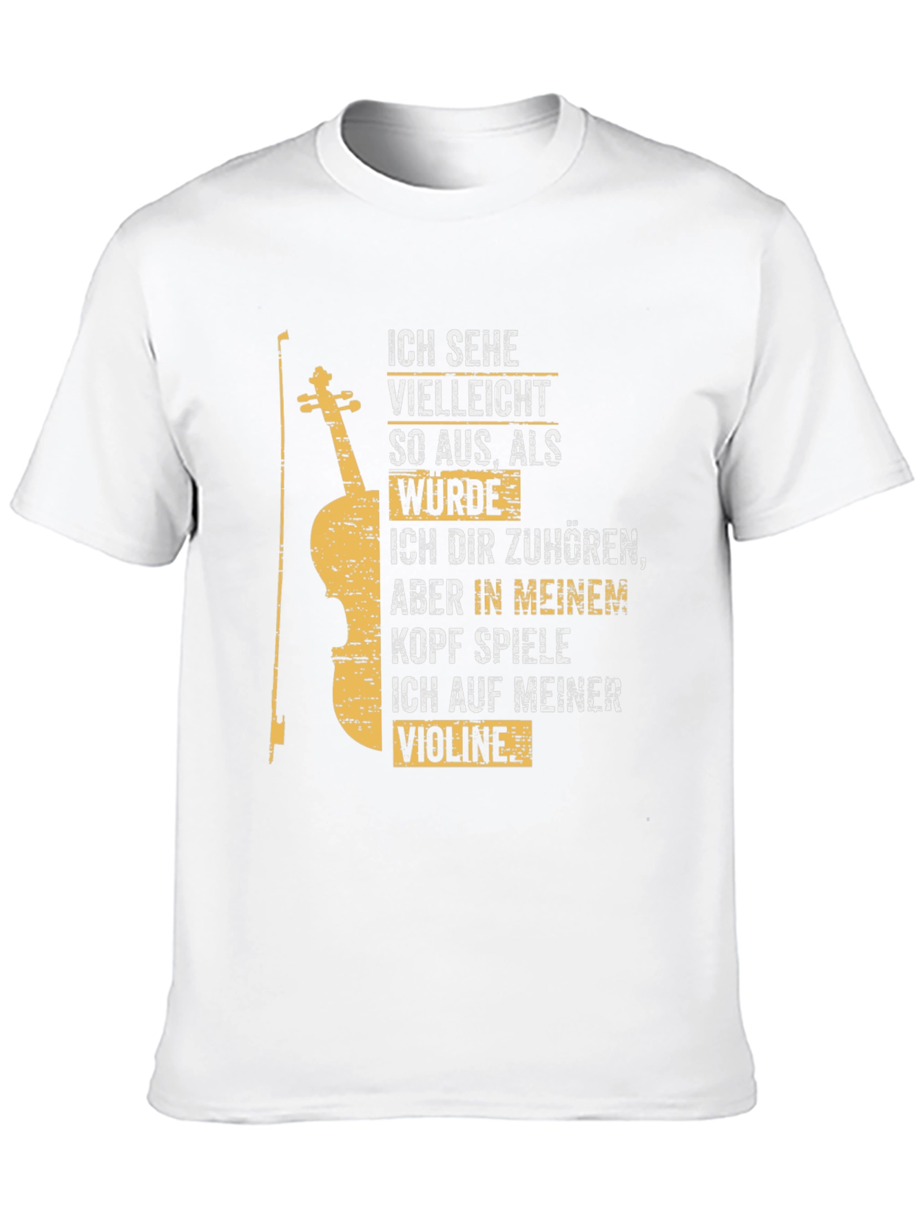 Black Violin Player T-Shirt - German Text view 10