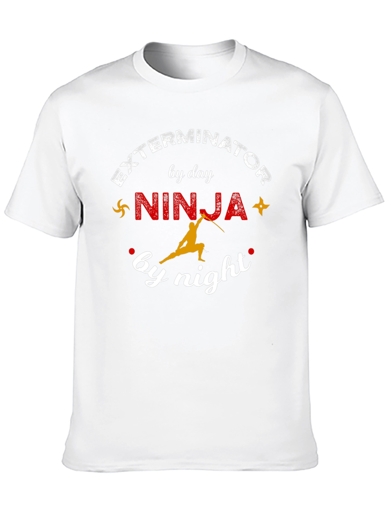 Black Exterminator by Day Ninja by Night Men's Graphic Tee view 10