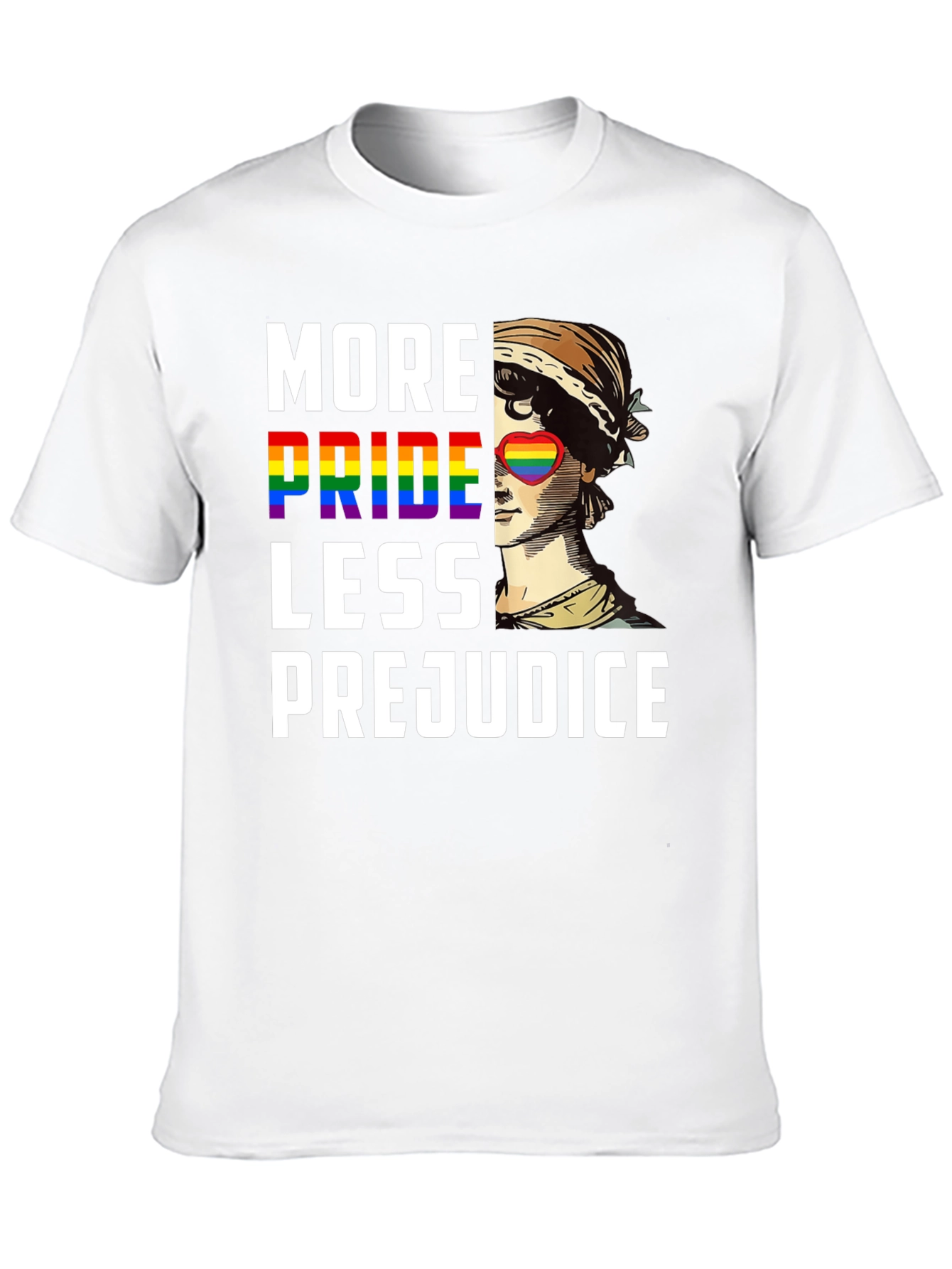 Black More Pride Less Prejudice Graphic T-Shirt view 10
