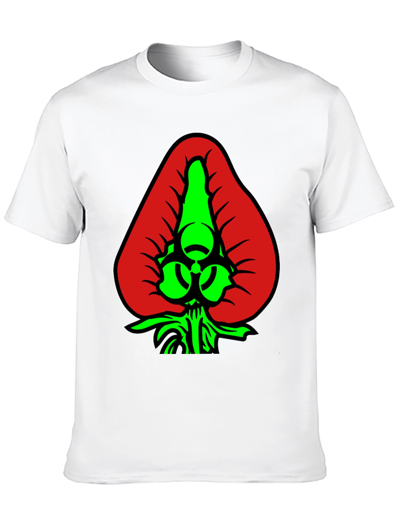 Black Biohazard Spade Graphic Tee - Men's Black T-Shirt view 10