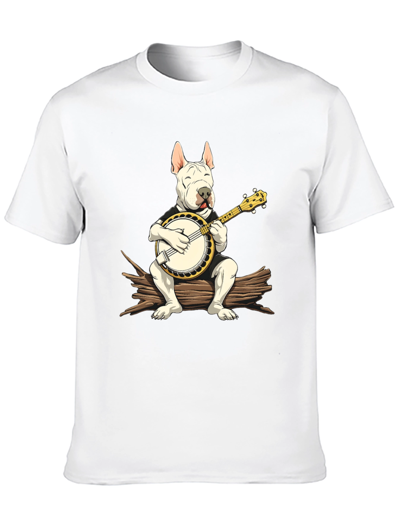 Black Dog Playing Banjo Graphic T-Shirt view 10