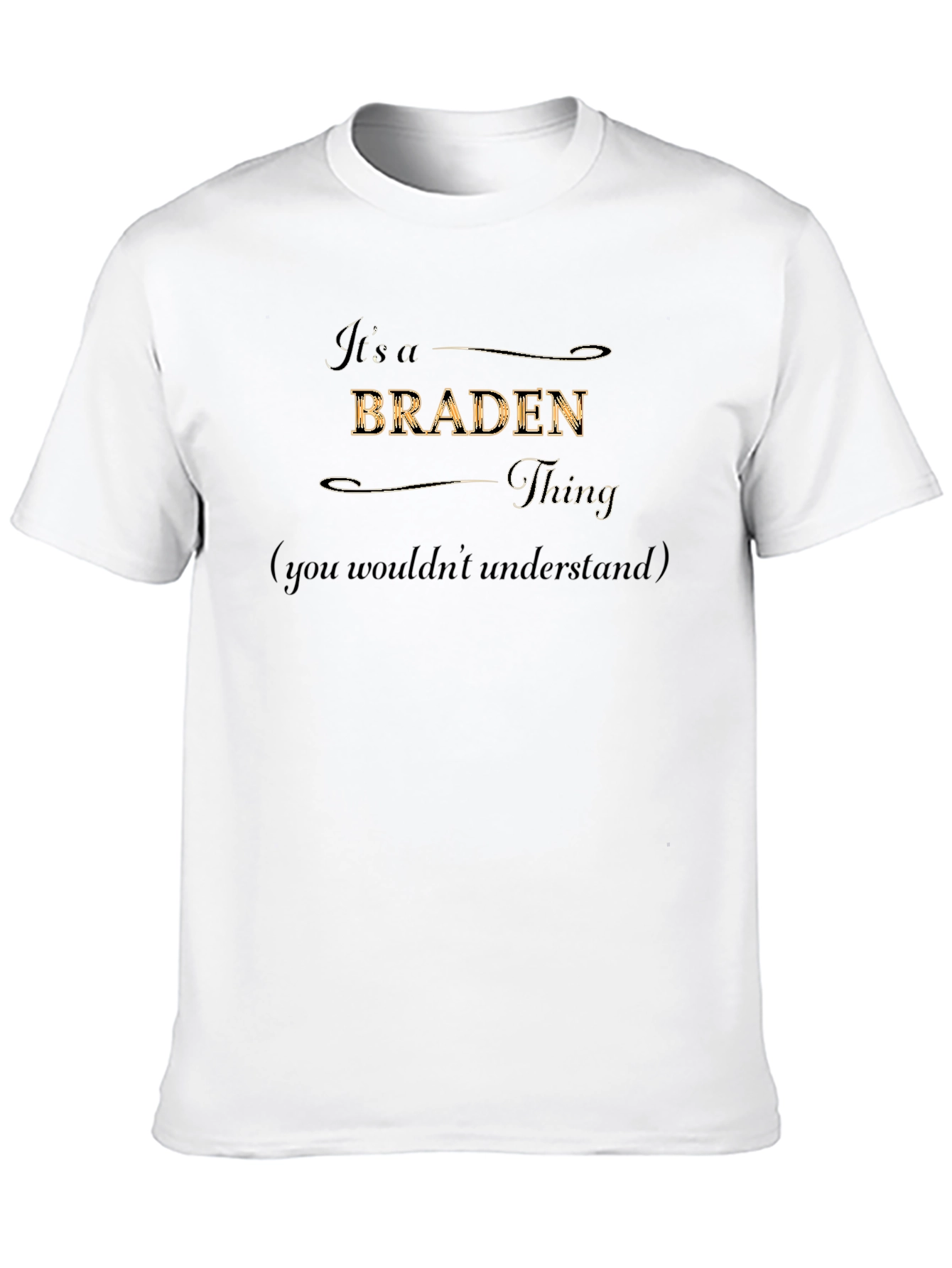 Black It's a Braden Thing - Men's Black Graphic Tee view 10