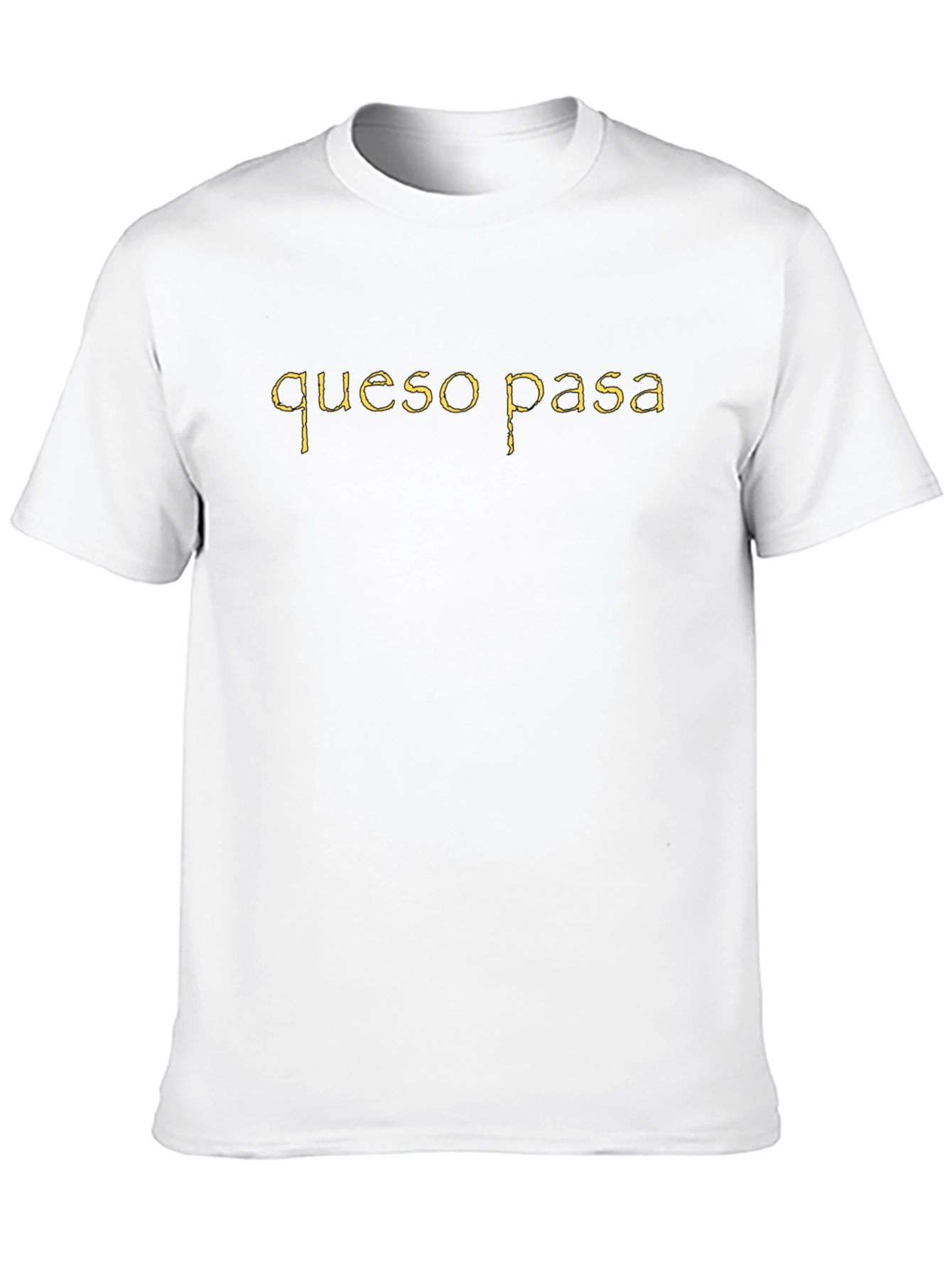 Black Queso Pasa Graphic Tee - Funny Cheese Pun T-Shirt view 10