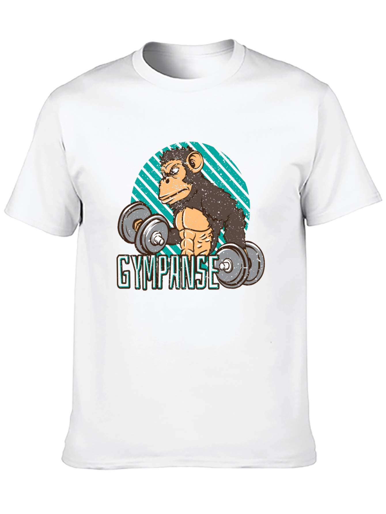 Black Gympanse Workout T-Shirt - Funny Gym Ape Tee view 10