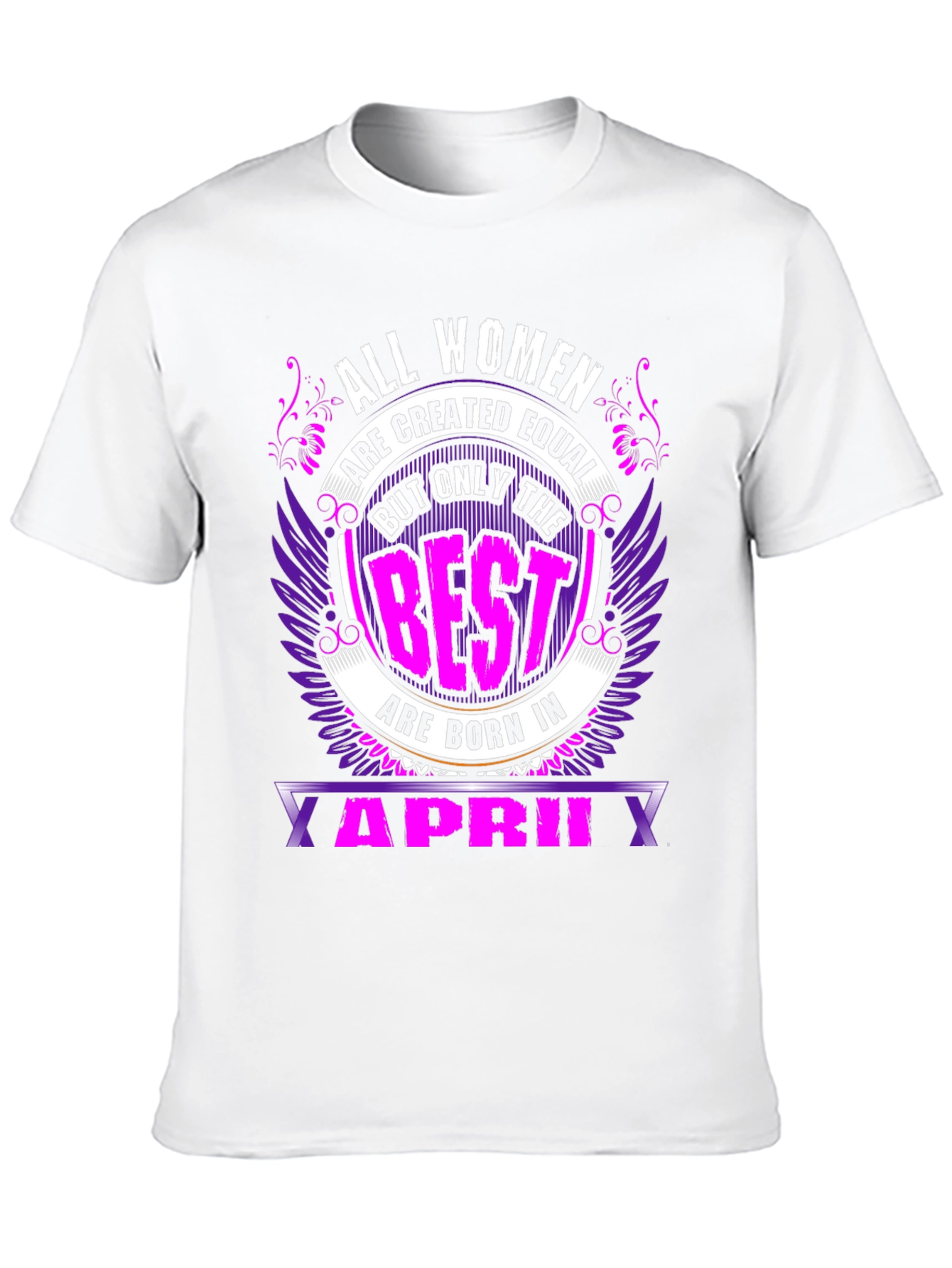 Black All Women are Created Equal April Birthday T-Shirt view 10