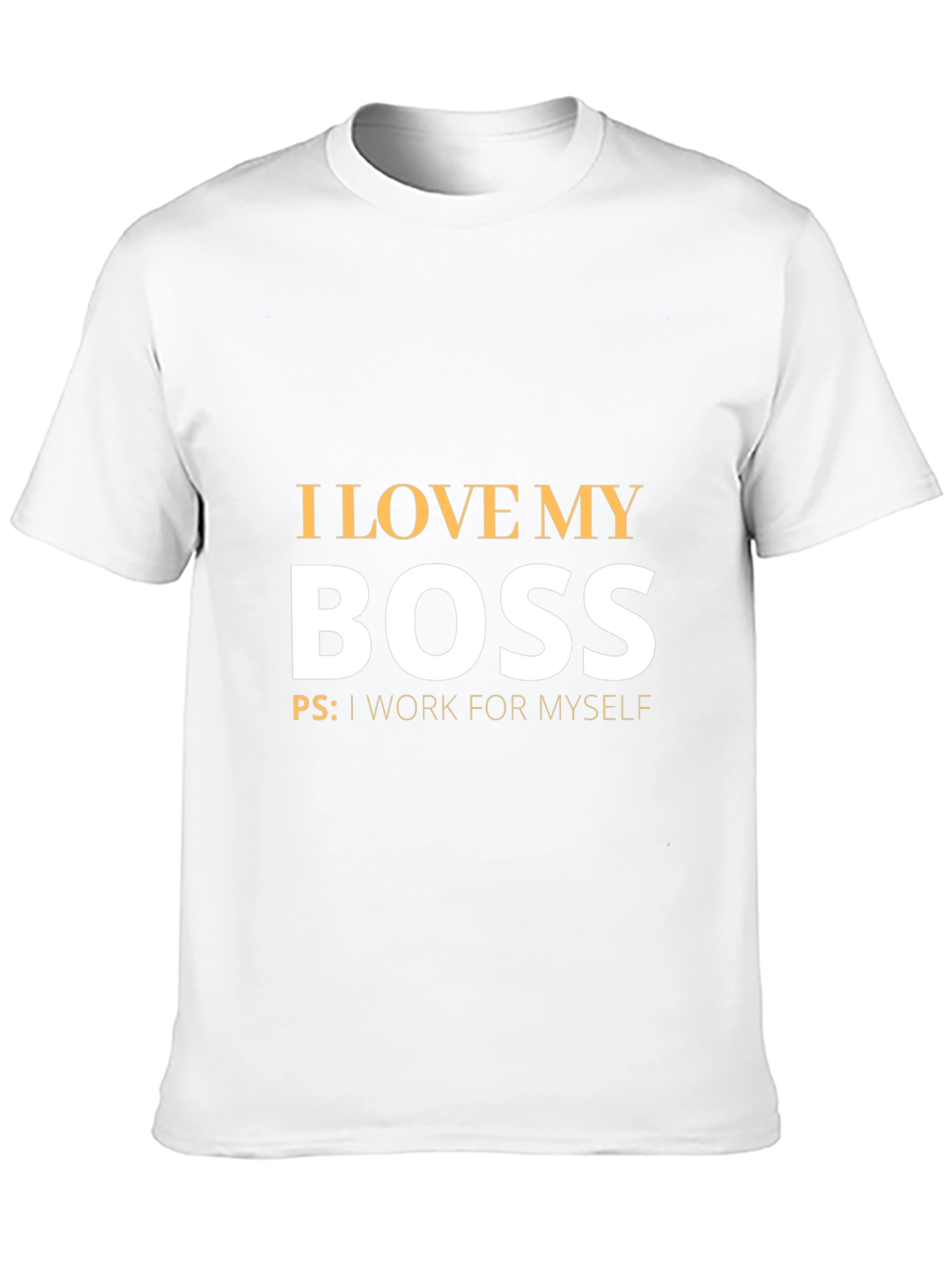 Black Funny I Love My Boss T-Shirt - Work For Myself view 10