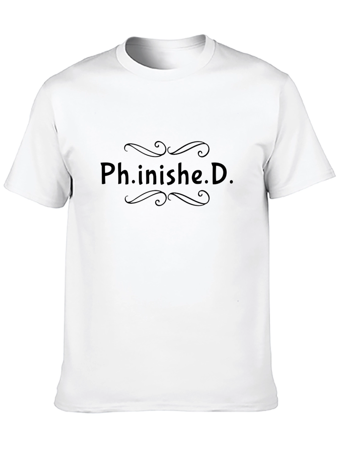 Black Ph.inish.e.D. Black T-Shirt - Graduation Humor Tee view 10