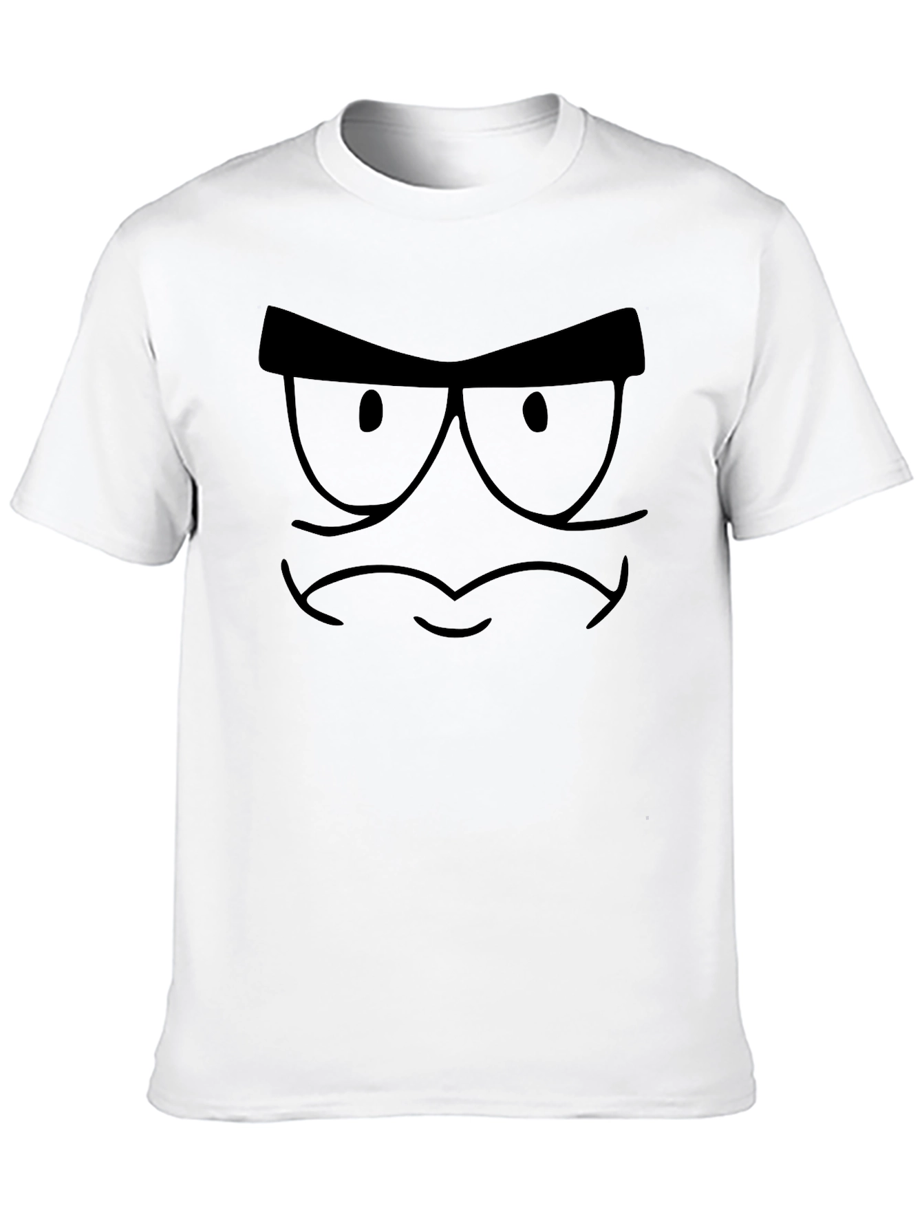 Black Angry Face Graphic Tee - Men's Black T-Shirt view 10