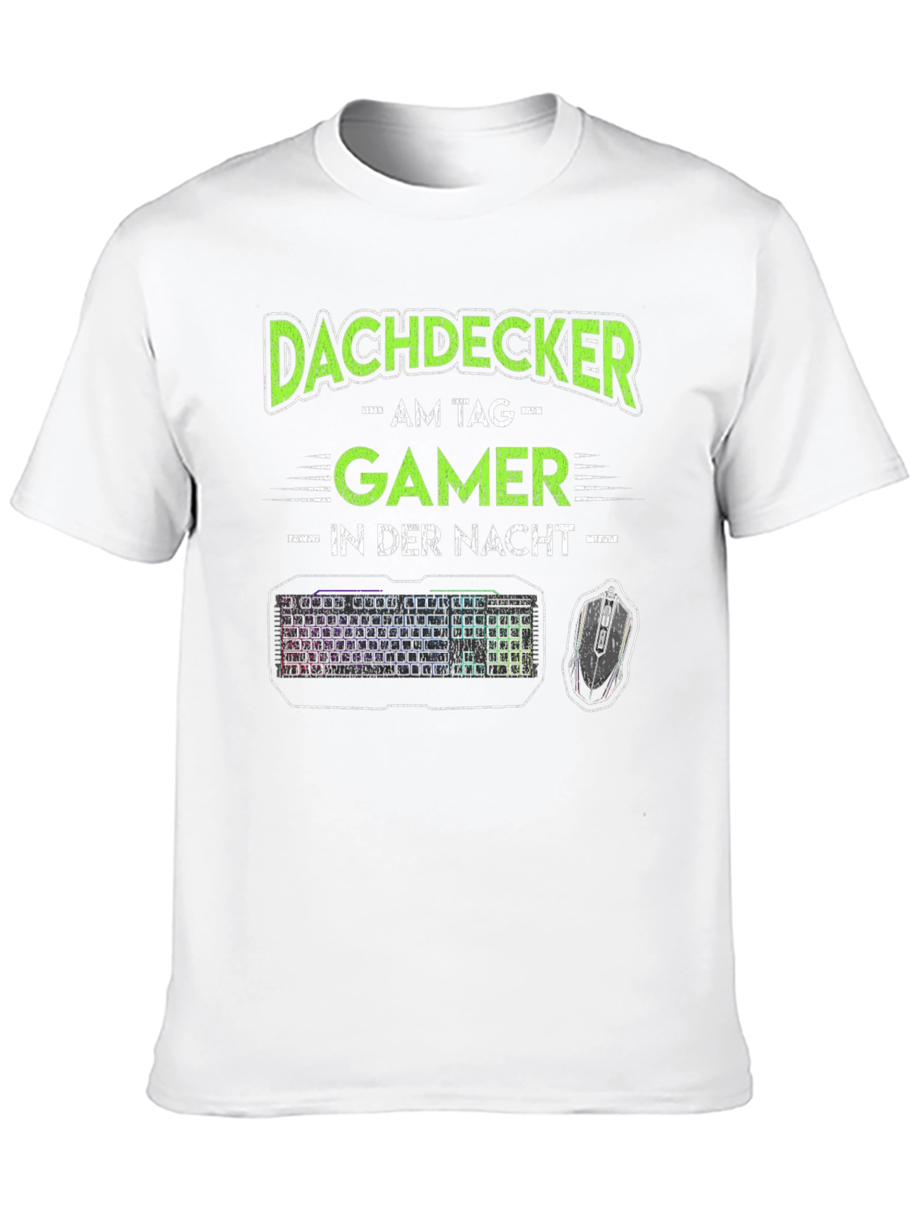 Black Dachdecker Gamer T-Shirt - Roofer by Day, Gamer by Night view 10