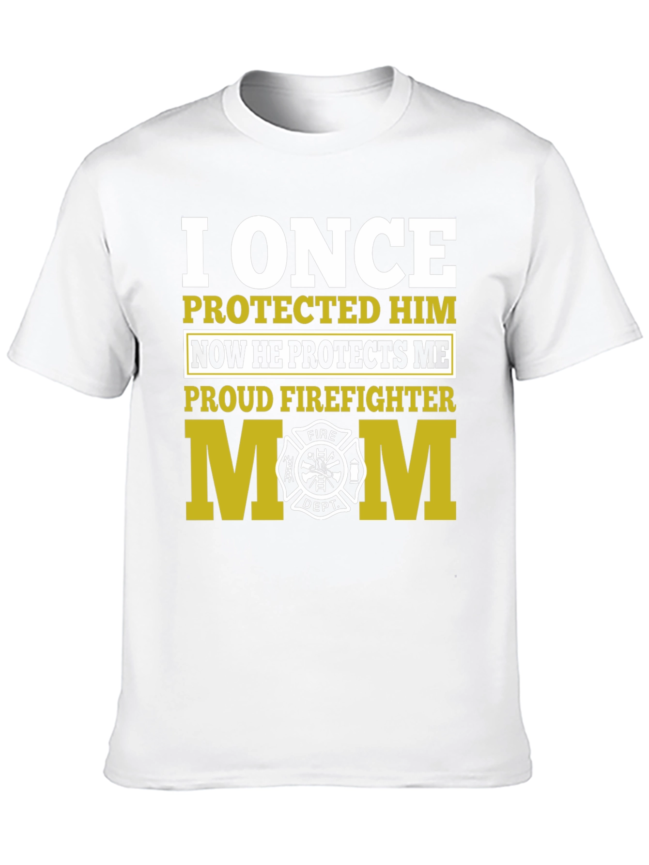 Black Proud Firefighter Mom Graphic T-Shirt view 10