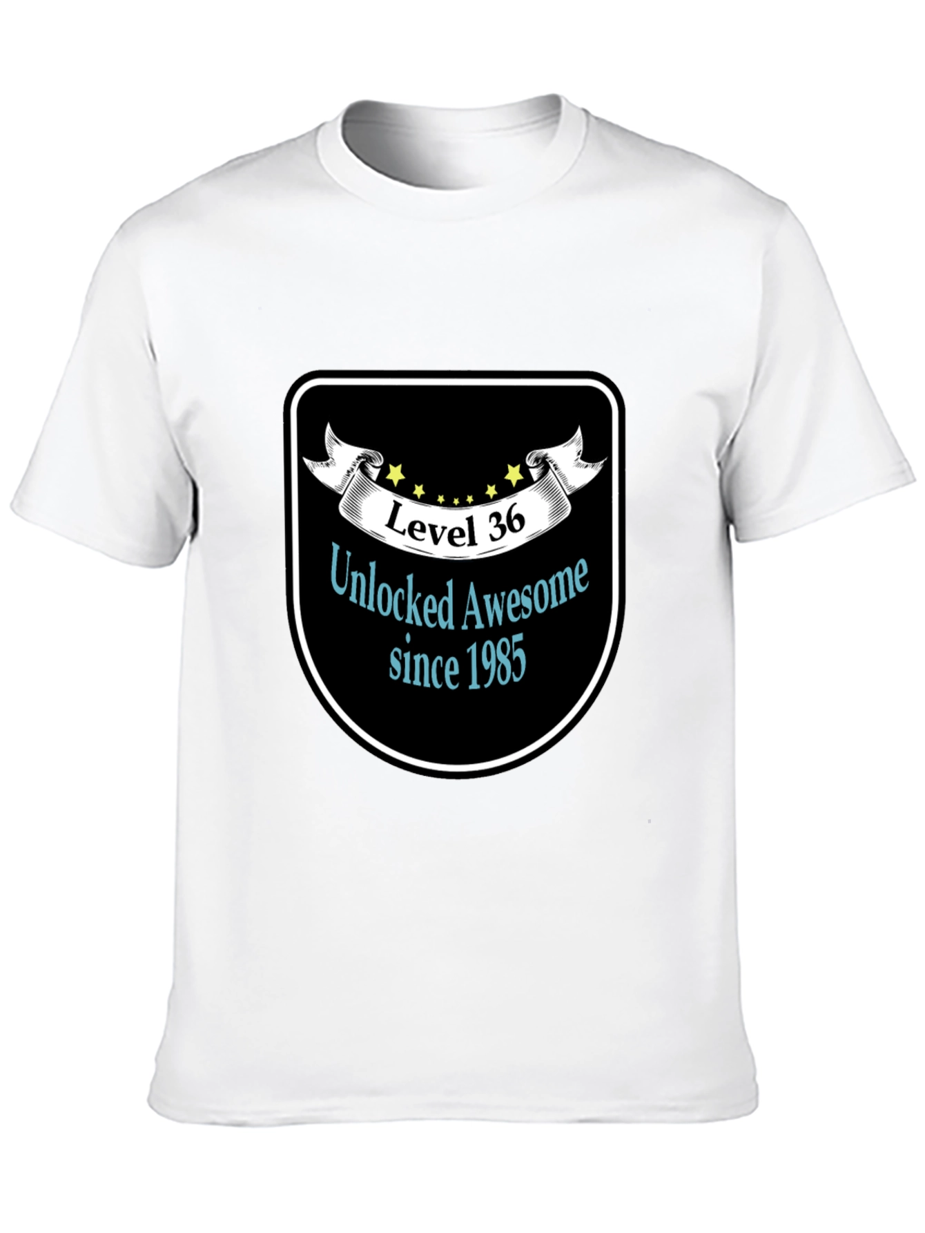 Black Level 36 Unlocked Awesome Since 1985 Black T-Shirt view 10