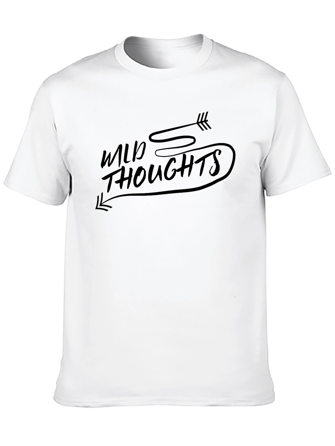 Black Wild Thoughts Graphic Tee - Modern Casual Shirt view 10