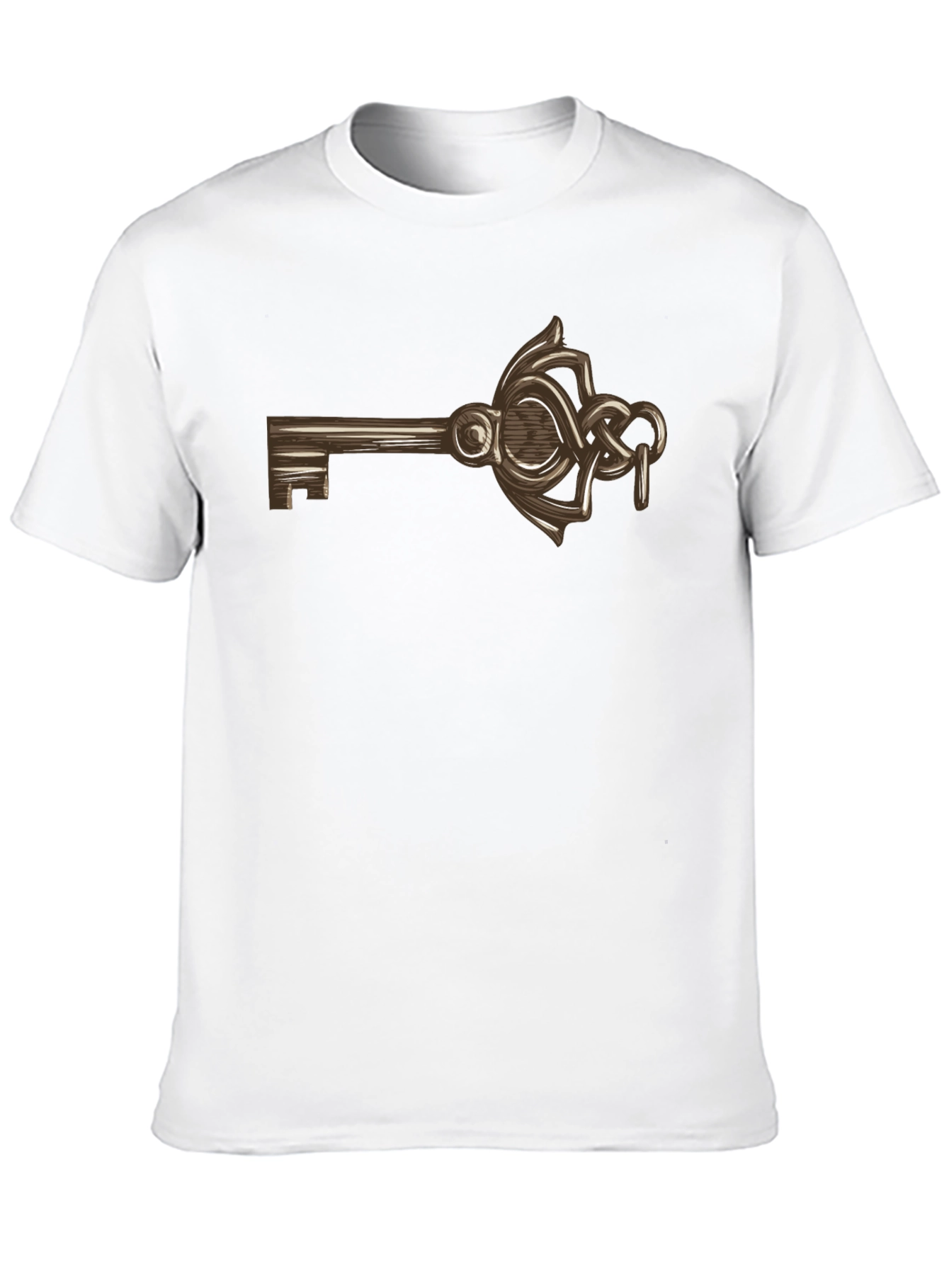 Black Vintage Key Graphic Tee - Soft Cotton Blend view 10