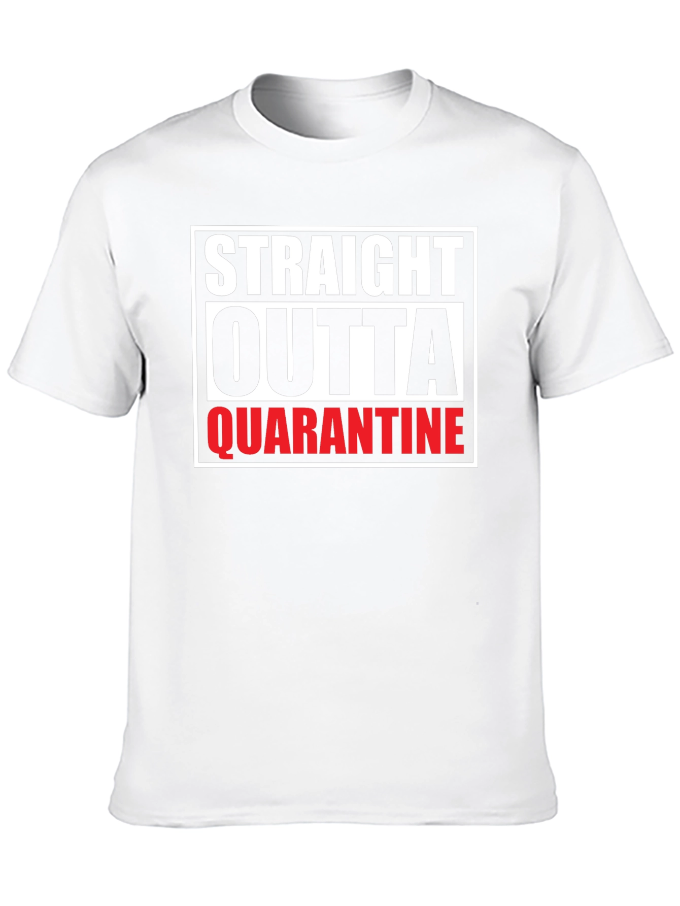 Black Straight Outta Quarantine Graphic T-Shirt view 10