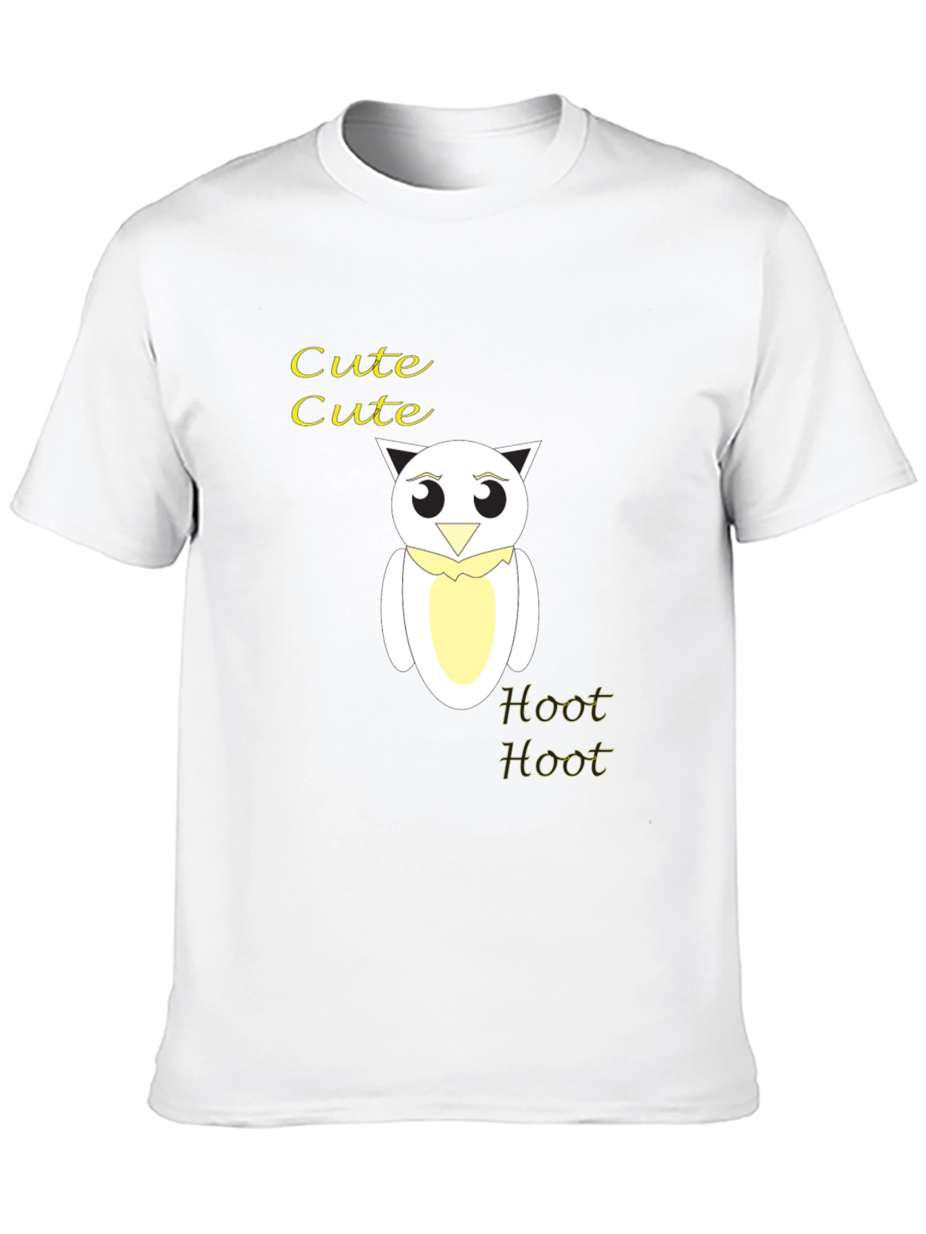 Black Cute Owl Graphic Tee - Black Cotton Blend T-Shirt view 10