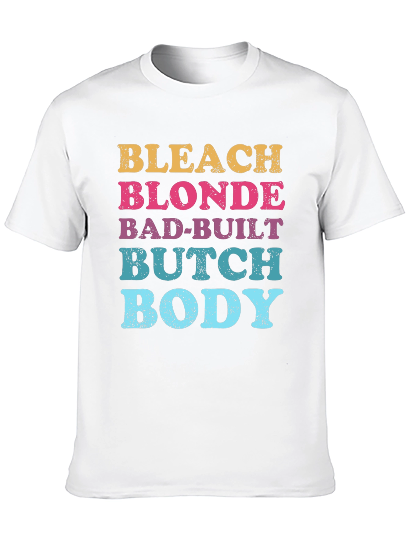 Black Bleach Blonde Bad-Built Butch Body Graphic Tee view 10