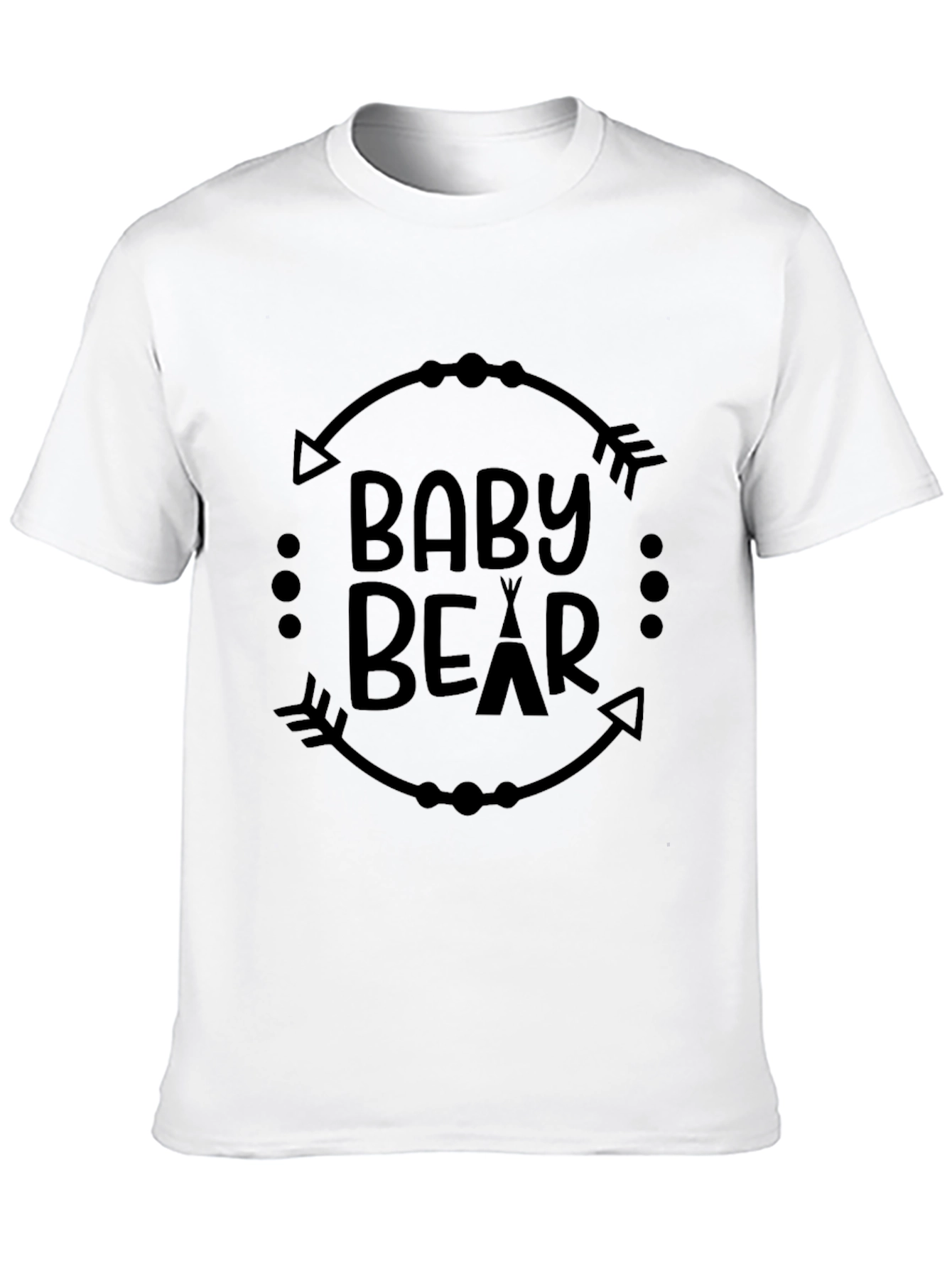 Black Baby Bear Graphic Tee - Black Unisex T-Shirt view 10