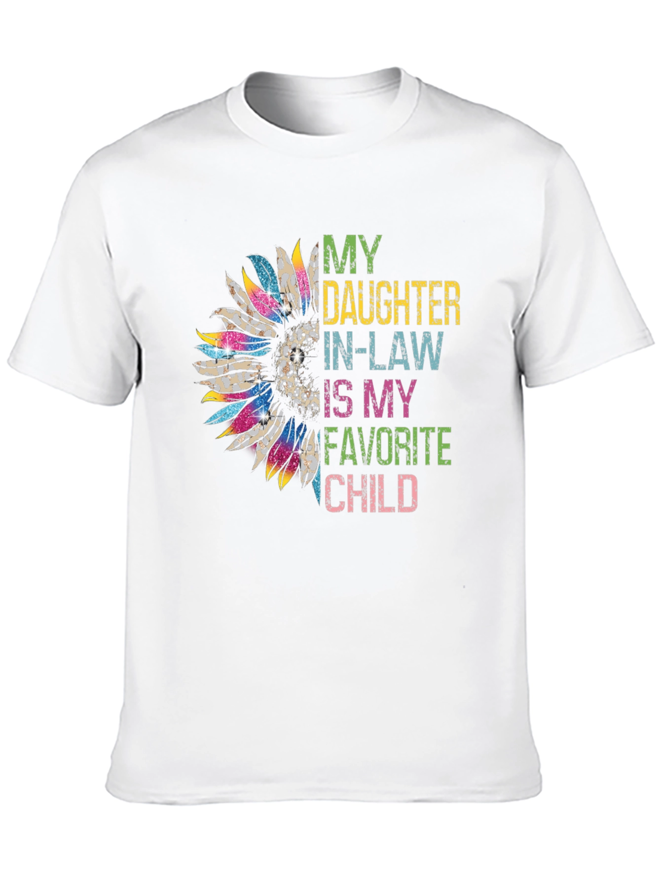 Black Daughter-In-Law Favorite Child Sunflower Graphic Tee view 10