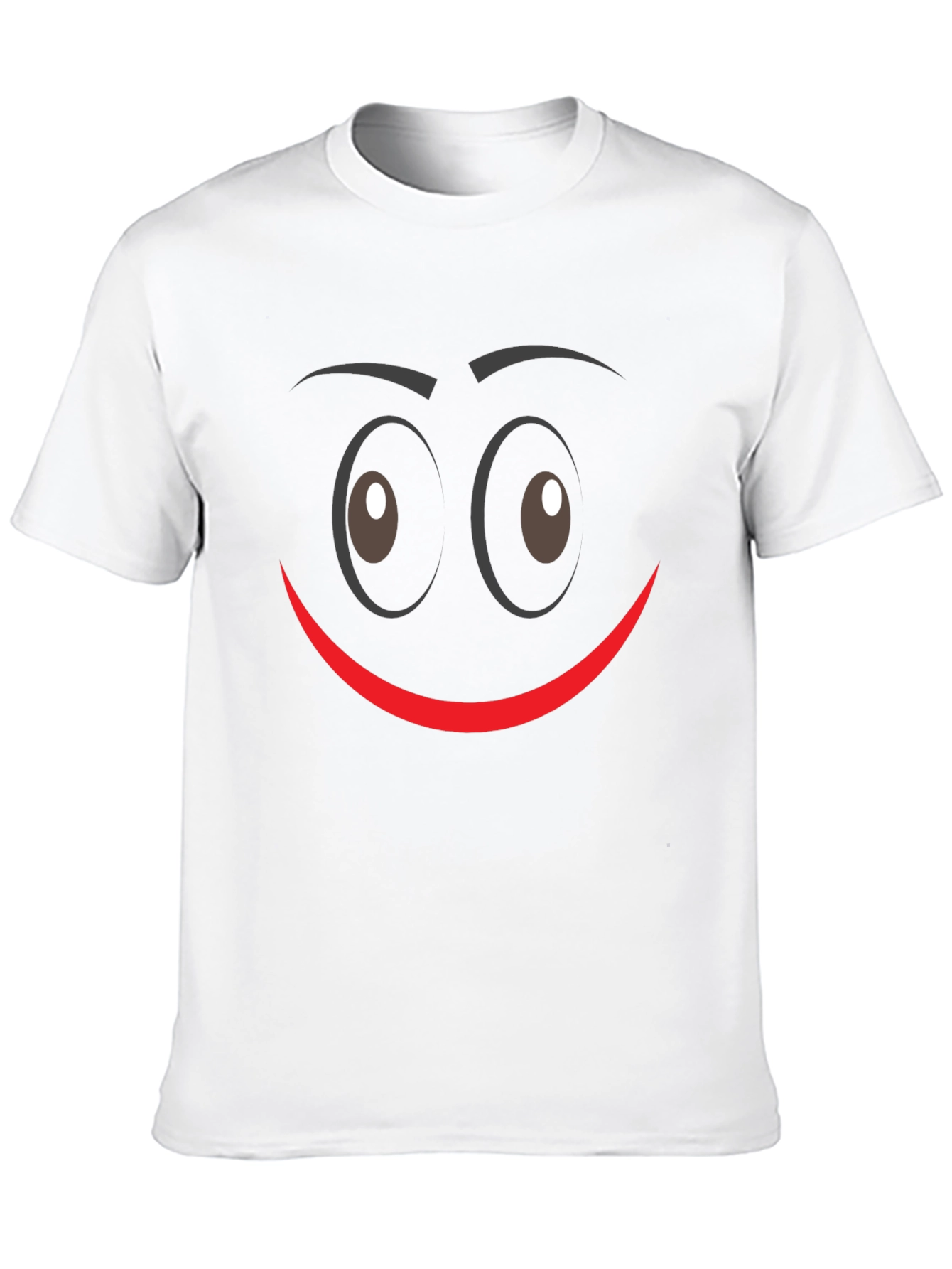 Black Funny Smiley Face Graphic Tee - Unisex Black T-Shirt view 10