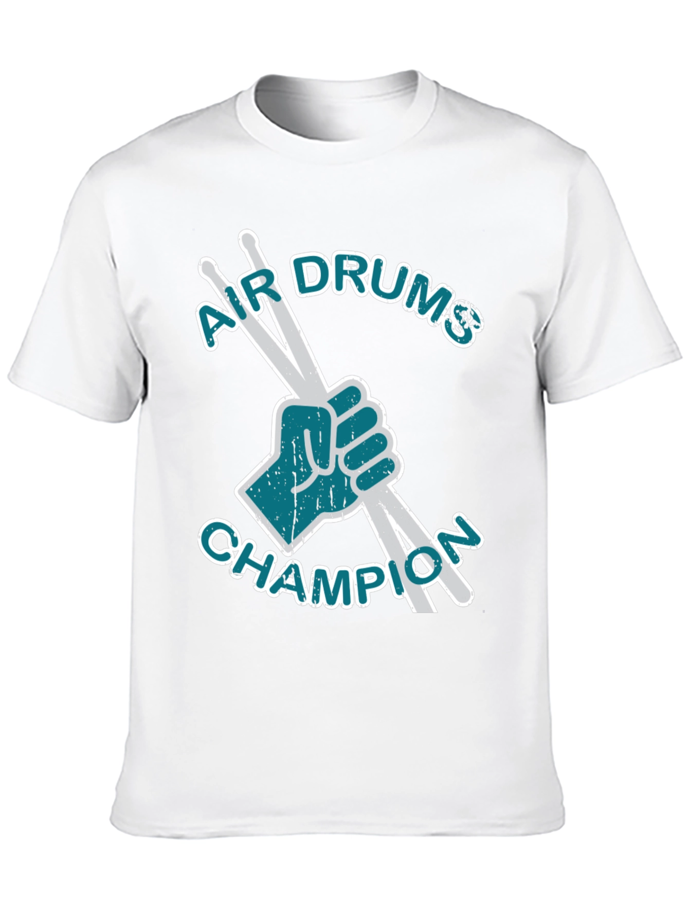 Black Air Drums Champion Graphic Tee - Black Cotton T-Shirt view 10
