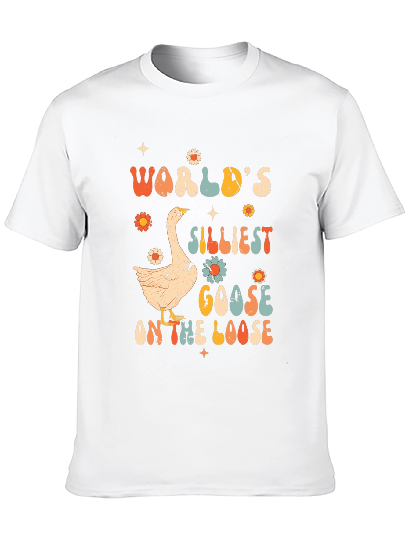 Black Silliest Goose T-Shirt - Retro Style view 10