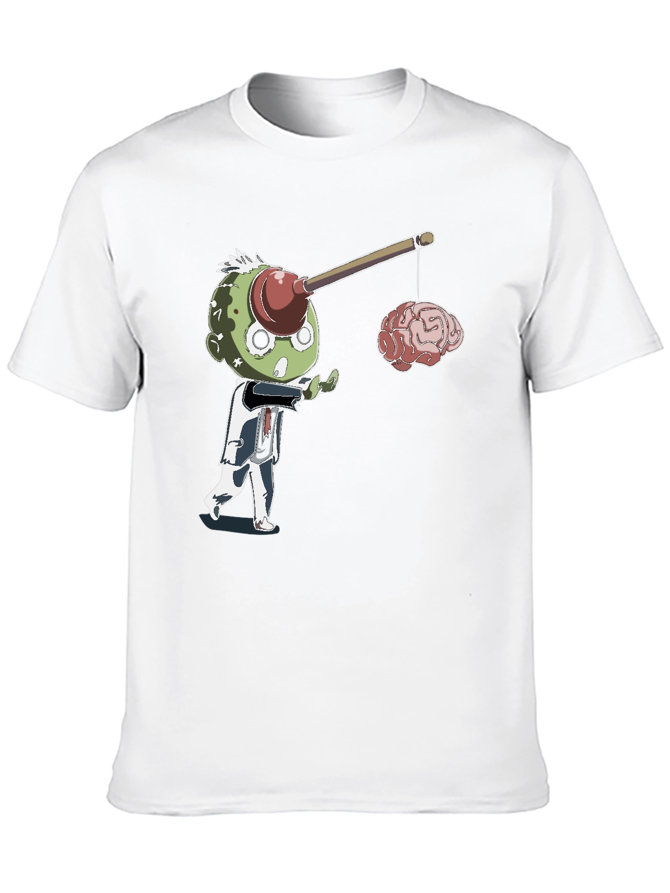 Black Zombie Brain Fishing T-Shirt view 10