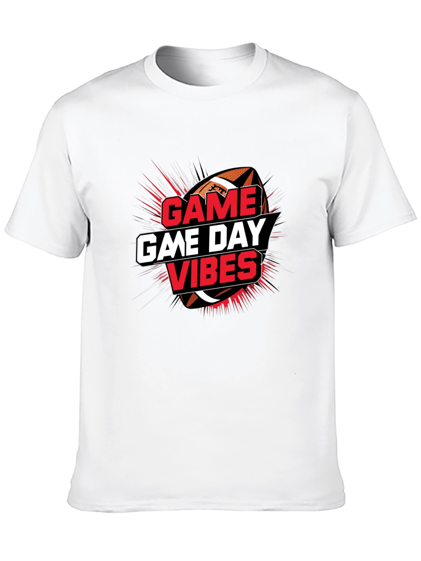 Black Game Day Vibes Football Graphic Tee view 10